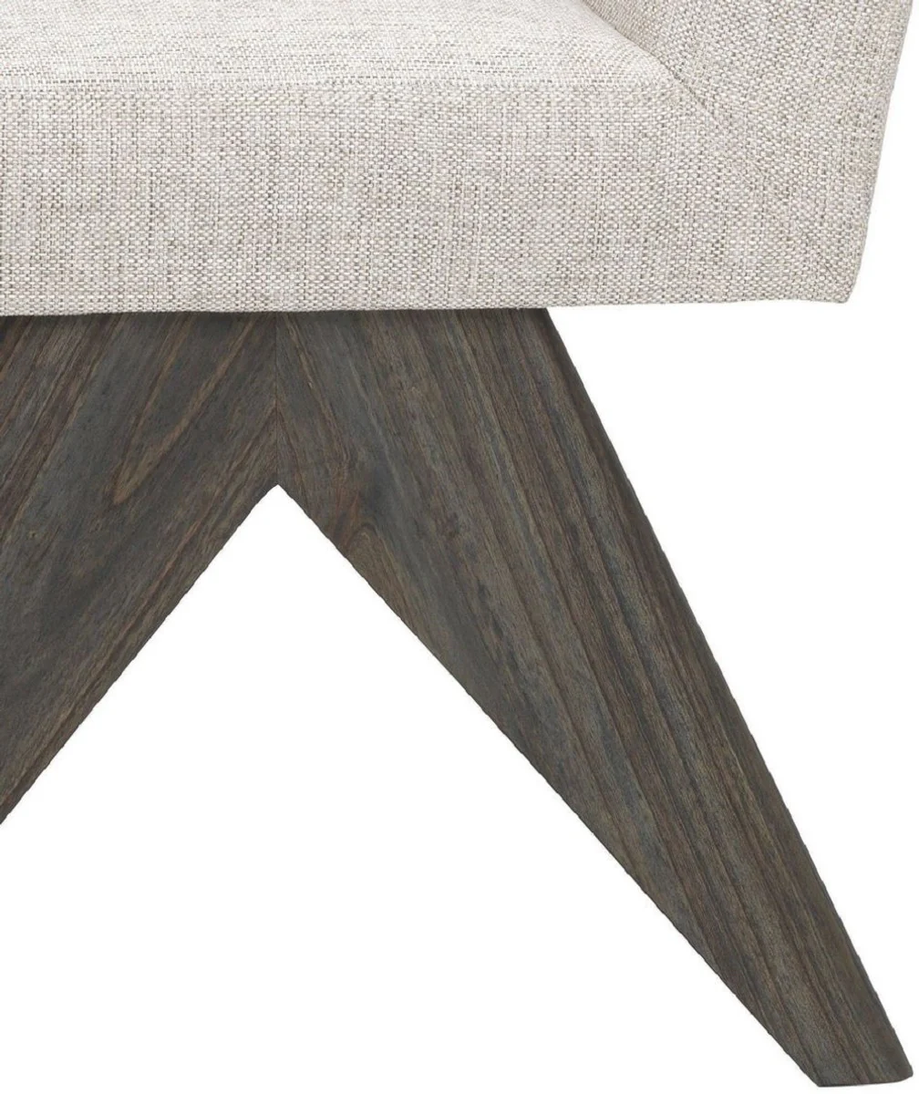 Luxury dining room chair natural color / brown 48 x 54 x H. 86 cm - solid wood kitchen chair - luxury dining room furniture