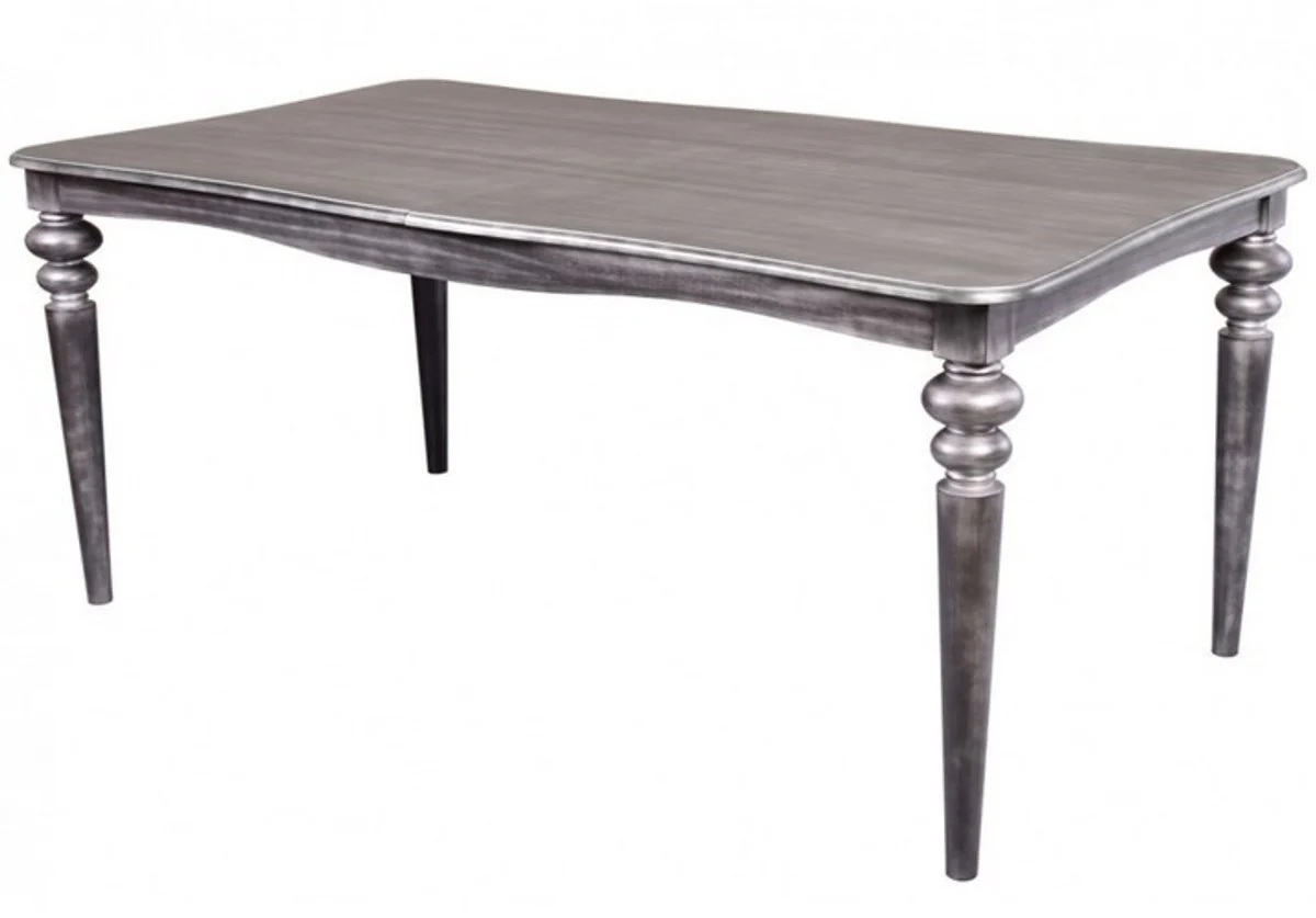 Baroque dining table silver anthracite extendable 180 - 230 cm - table