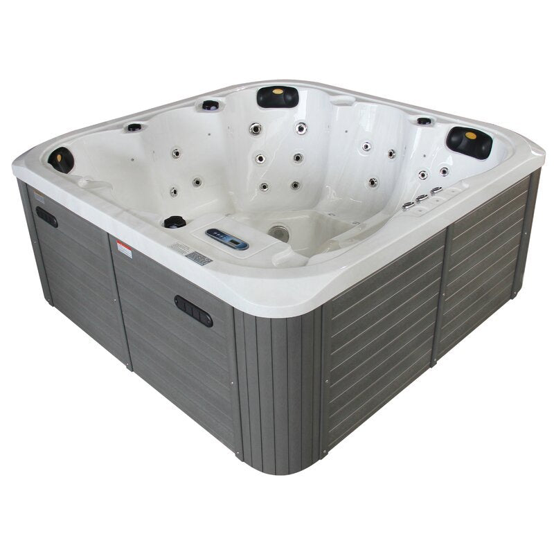 Sol 72 Outdoor? Aire 6 - Person 54 - Jet Acryl Square Whirlpool mit Ozonator in Grau