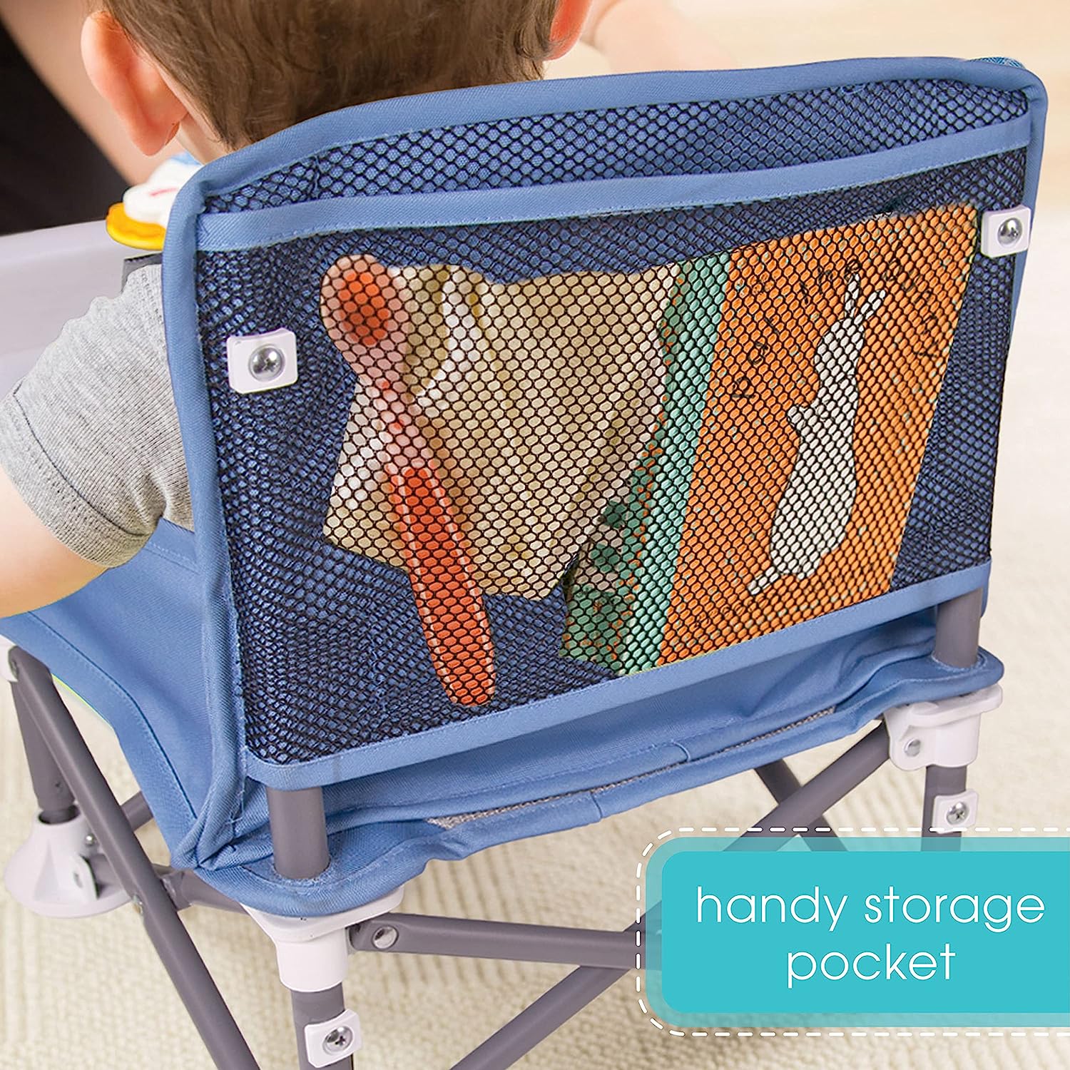 N Sit Tragbarer Sitzerhöhungsstuhl, Grau – Sitzerhöhung für den Innen-/Außenbereich – schnell, einfach und kompakt zusammenklappbar