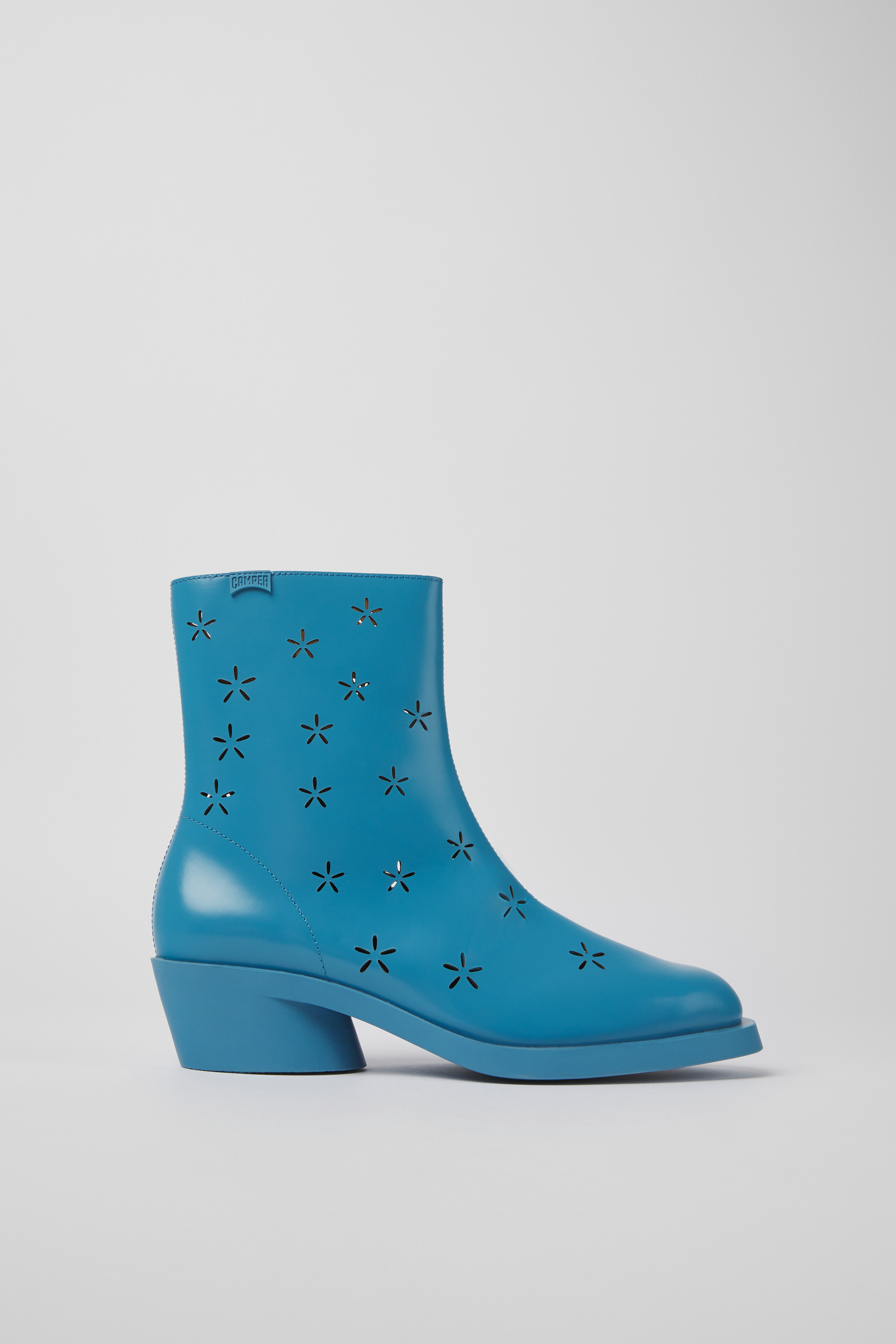 Bonnie - Blaue Lederstiefel für Damen