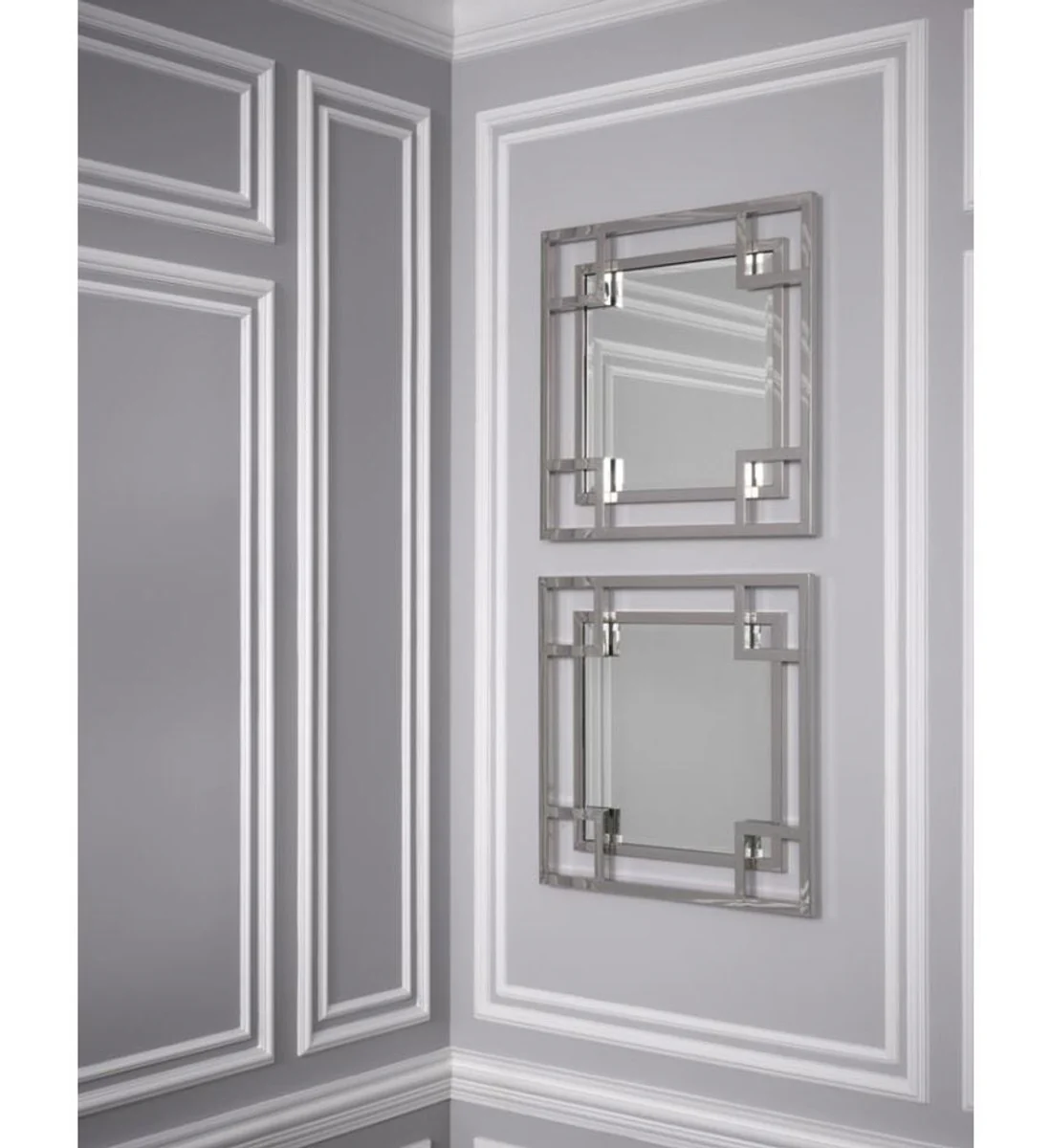 Designer wall mirror silver 90 x H. 90 cm - luxury mirror