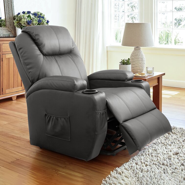 Kunstleder Power Lift Recliner Stuhl mit Massage- und Heizfunktionen