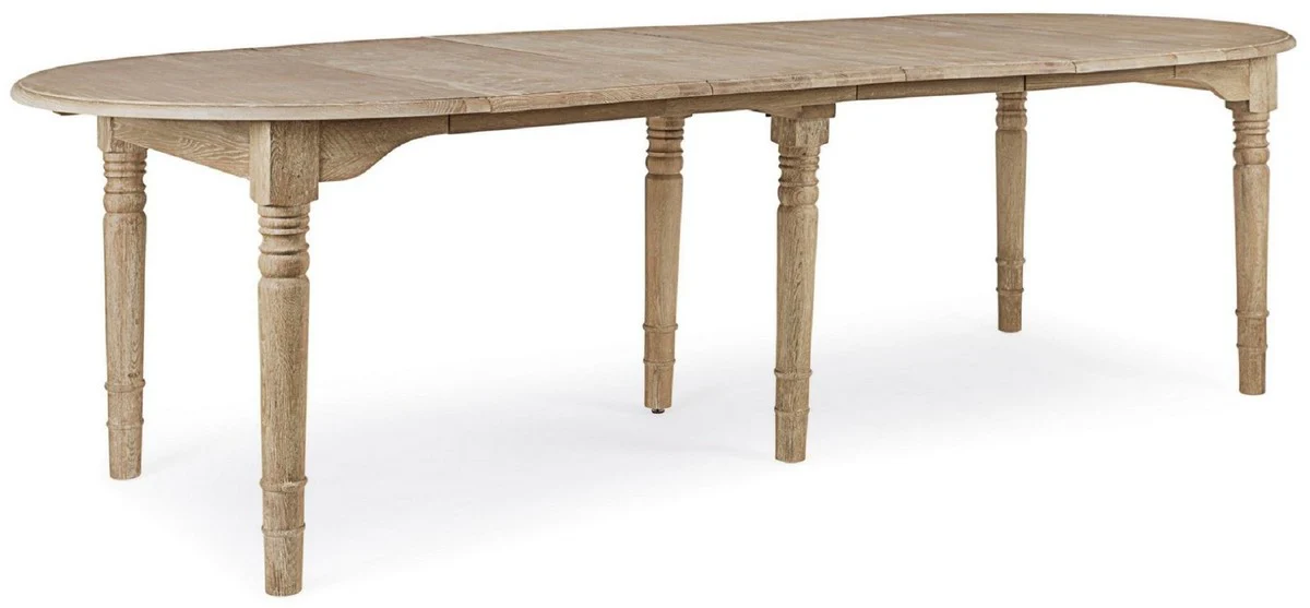 Luxury solid wood dining table natural colors 110-272 x 110 x H. 78 cm - Extendable solid wood kitchen table - Dining room furniture - Kitchen furniture - Solid wood furniture - Luxury furniture
