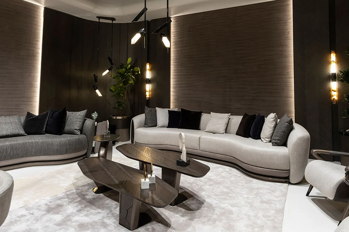 Luxury coffee table set of 2 dark brown / bronze - luxury living room tables - living room furniture - hotel furniture - luxury furniture