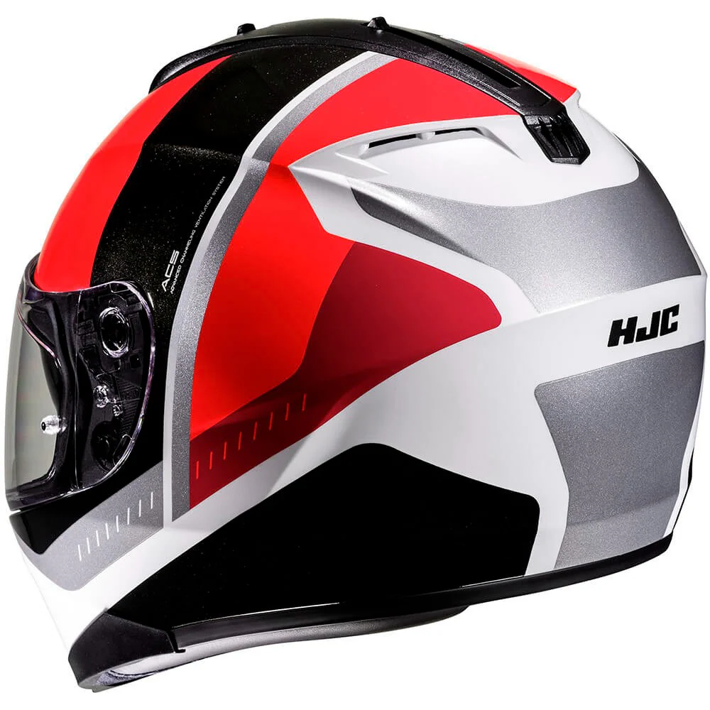 HJC C70N ALIA HELMET - BLACK / WHITE / RED