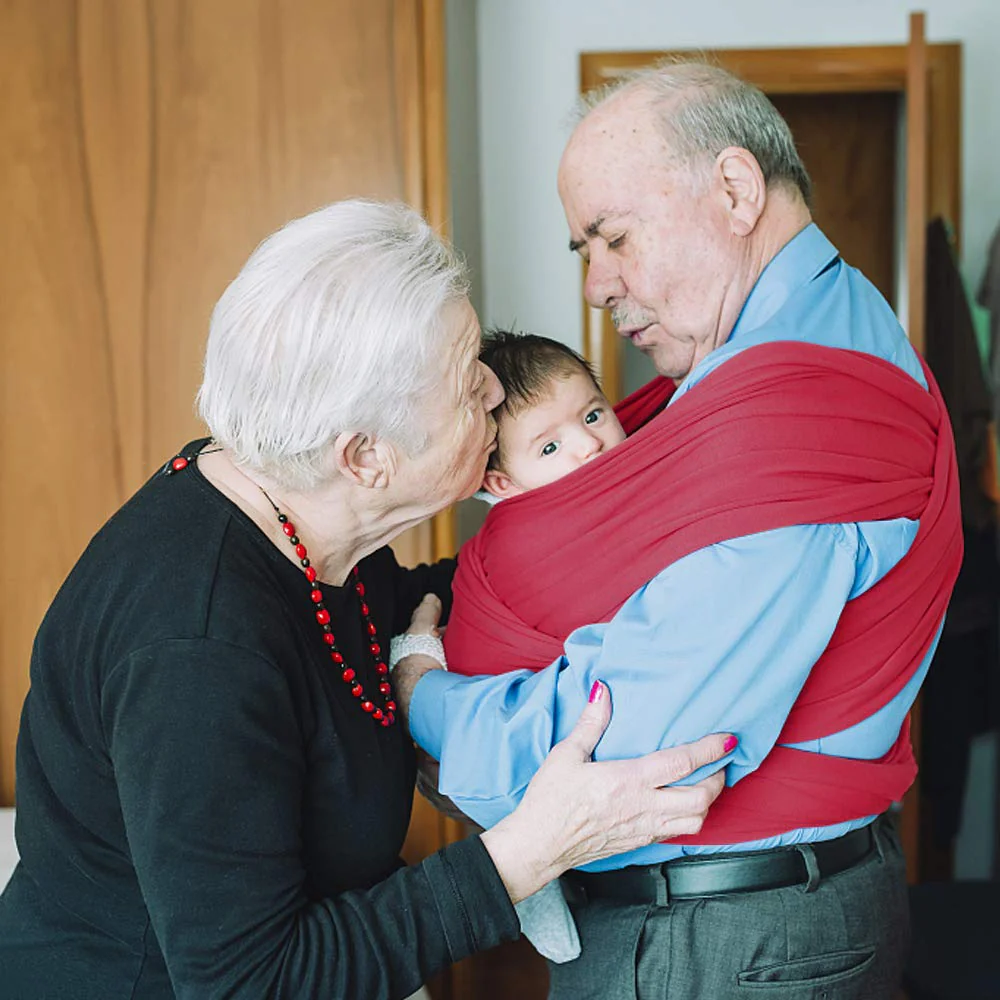 Baby-Wickeltrage, freihändige Babytrage, leicht, atmungsaktiv, weich, perfekt für Neugeborene und Babys, als Duschgeschenk, Schwarz