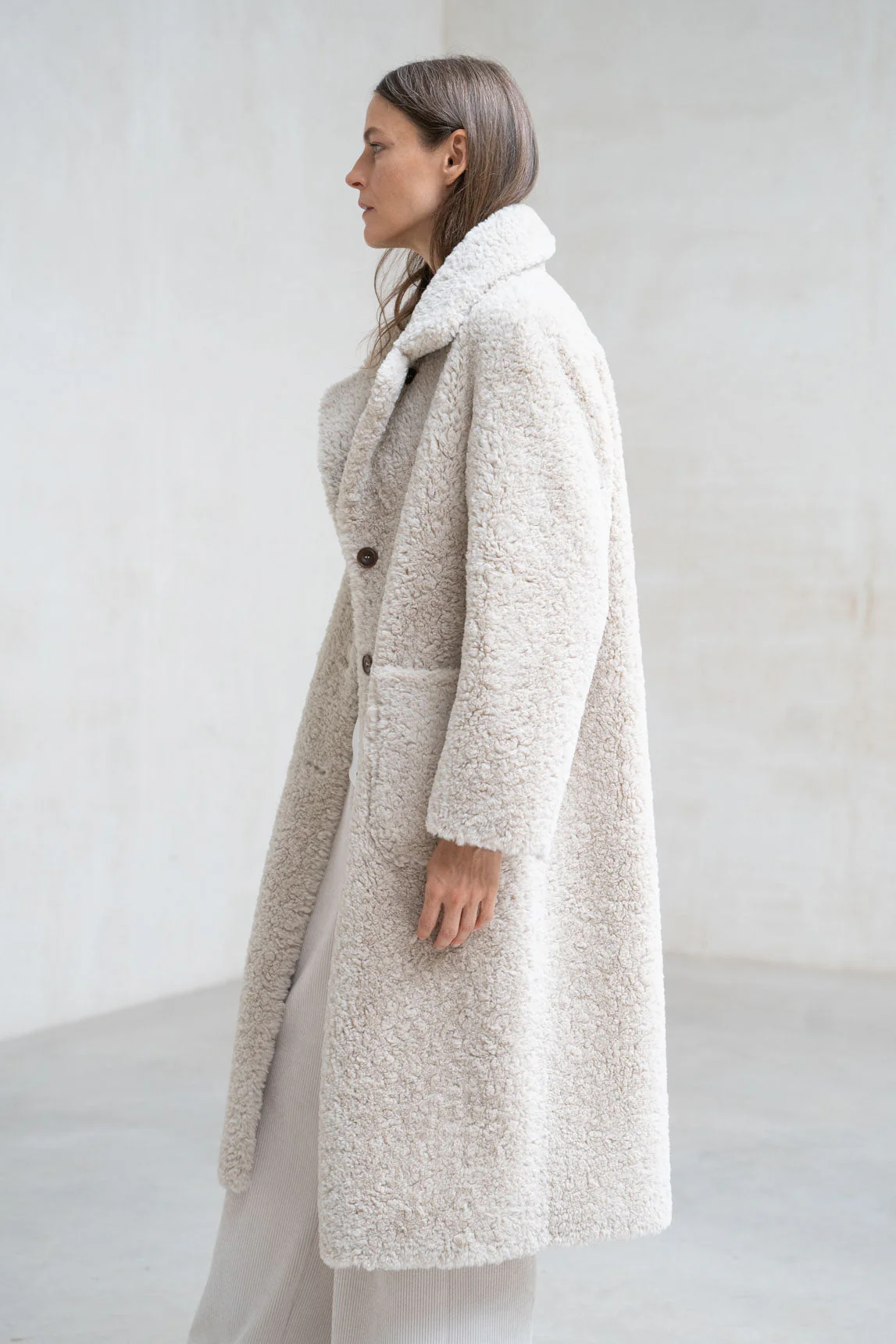 Rivera-Spain Wendemantel aus Lecce in Ecru