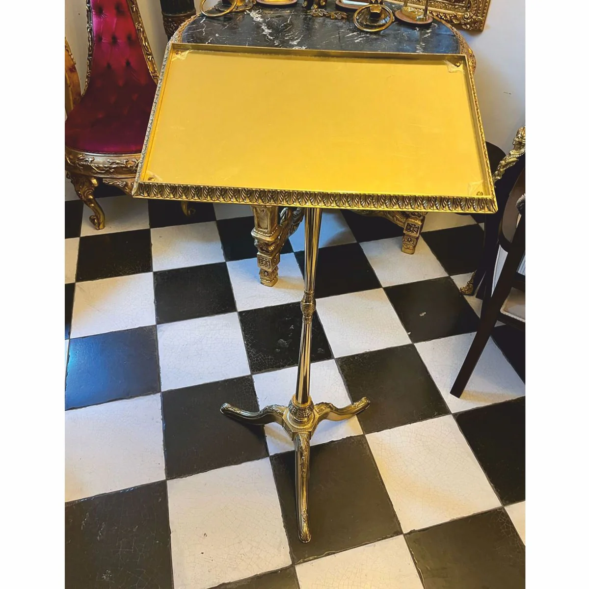 Luxus Barock Messing Notenständer H. 120 cm - Made in Italy