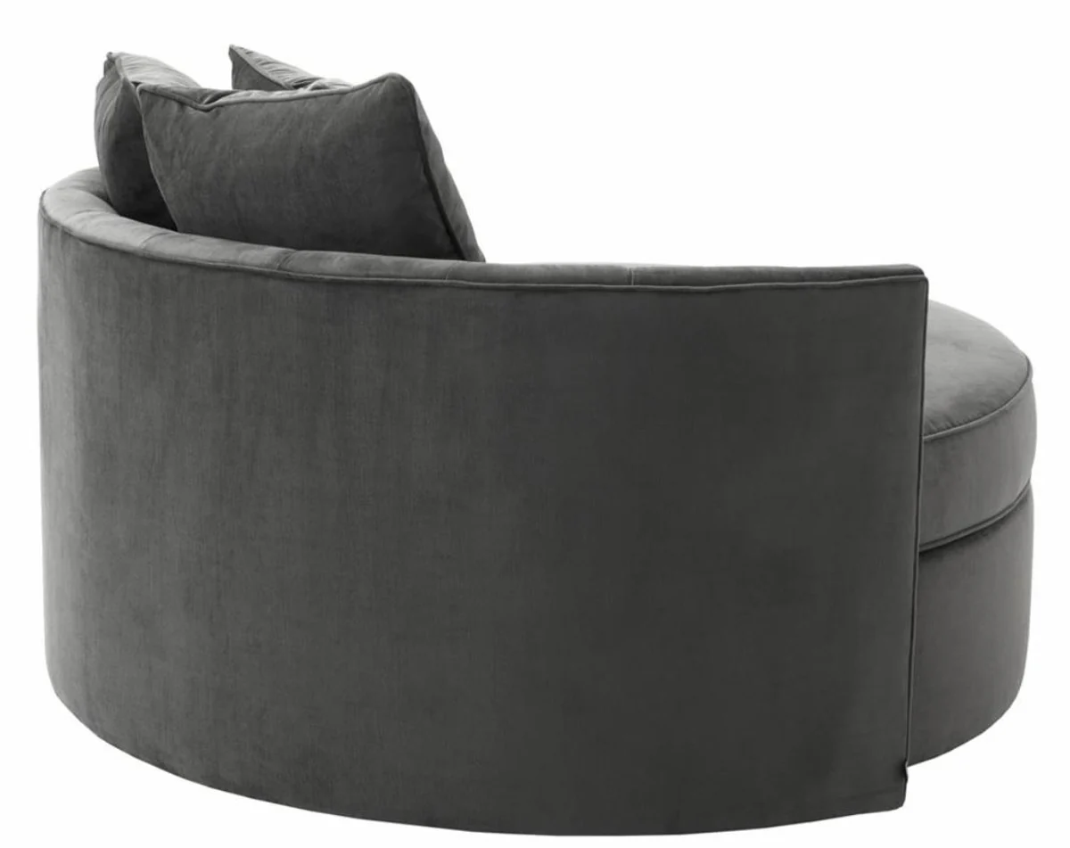 Designer sofa dark gray 157 x 148 x H. 90 cm - luxury round sofa