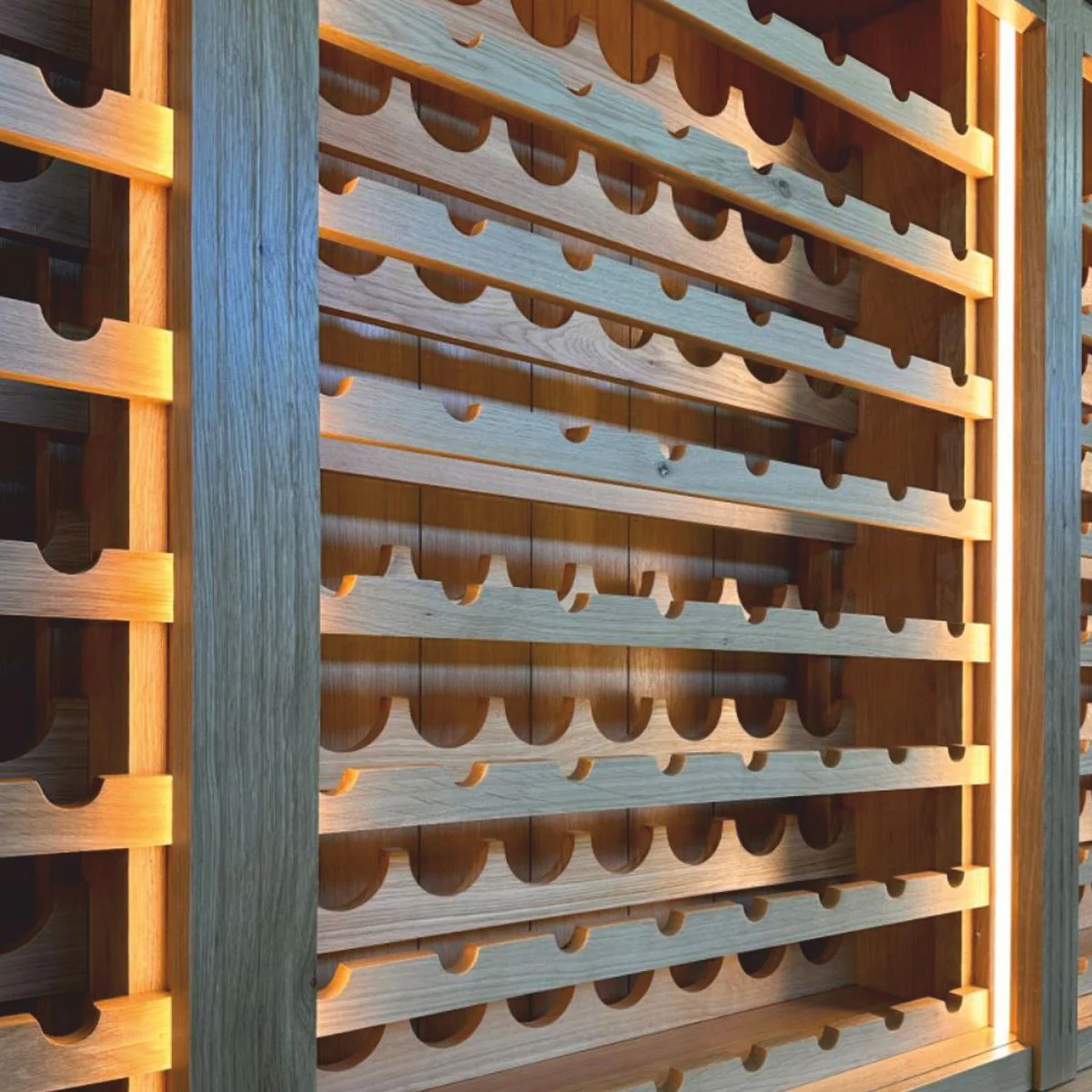 Country house style wine cabinet gray / brown 300 cm - country house style bar furniture