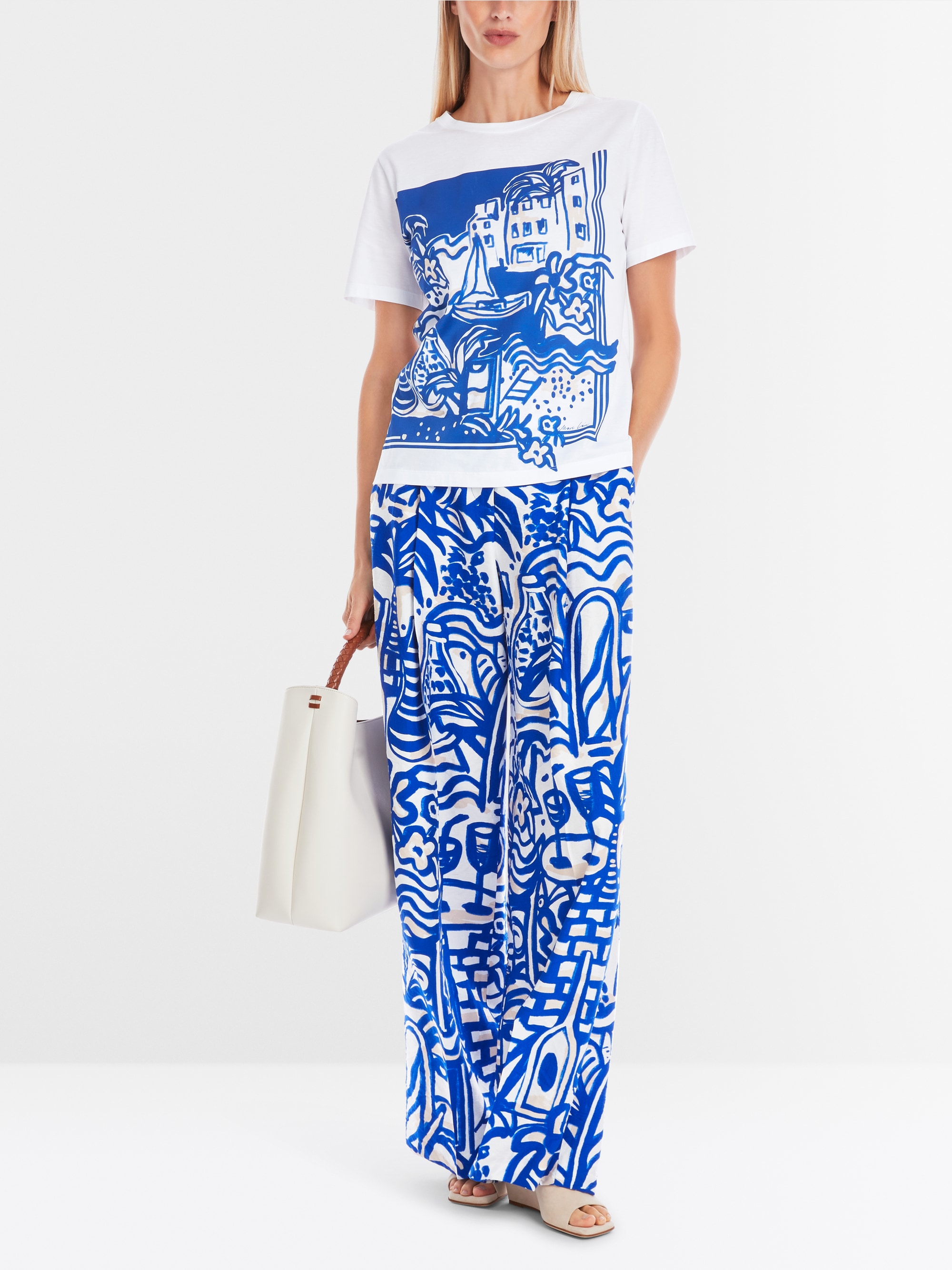 Marc-Cain Rethink Together bedrucktes T-Shirt