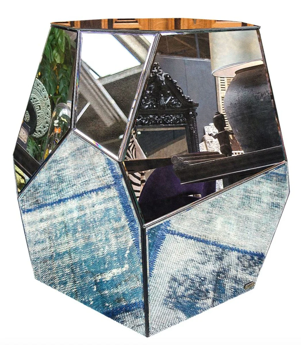 Designer side table with antique mirror glass 65 x 50 x H. 60 cm - Designer Collection