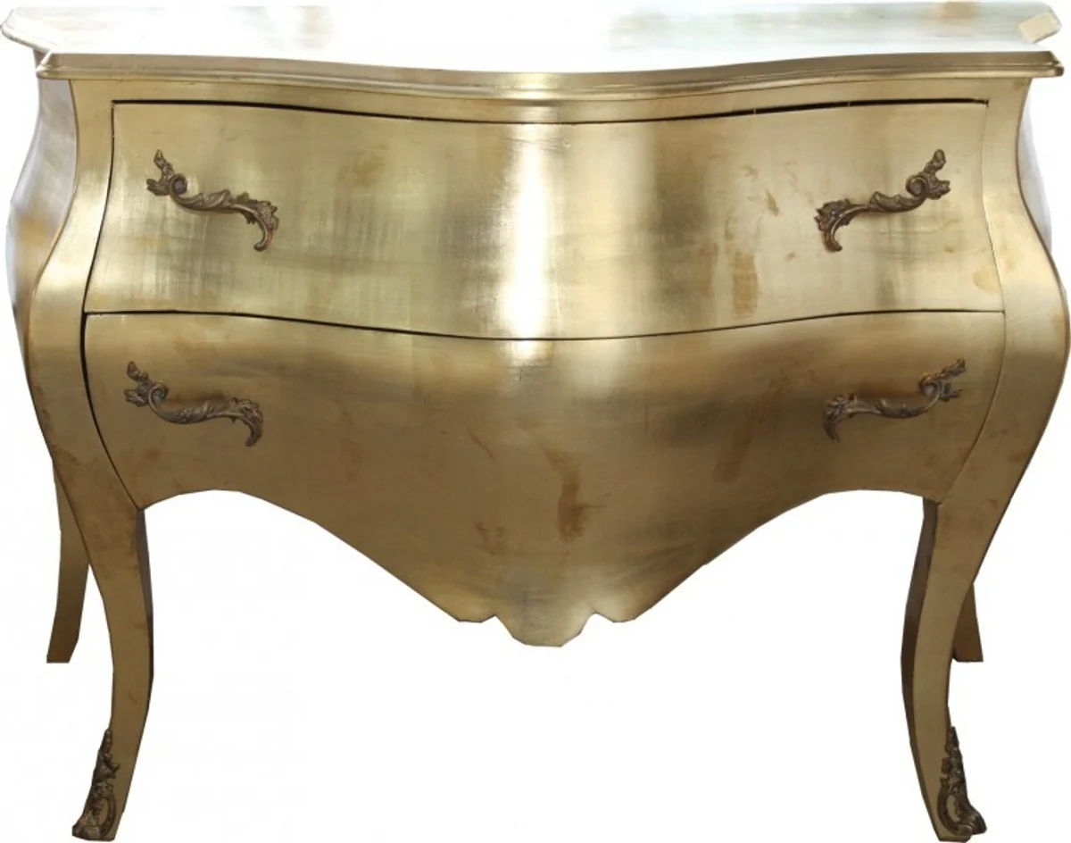 Baroque chest of drawers gold - handmade from solid wood