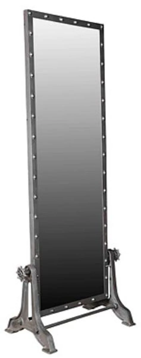 Luxury mirror gray 76 x 48.5 x H. 195.5 cm - standing mirror in industrial design