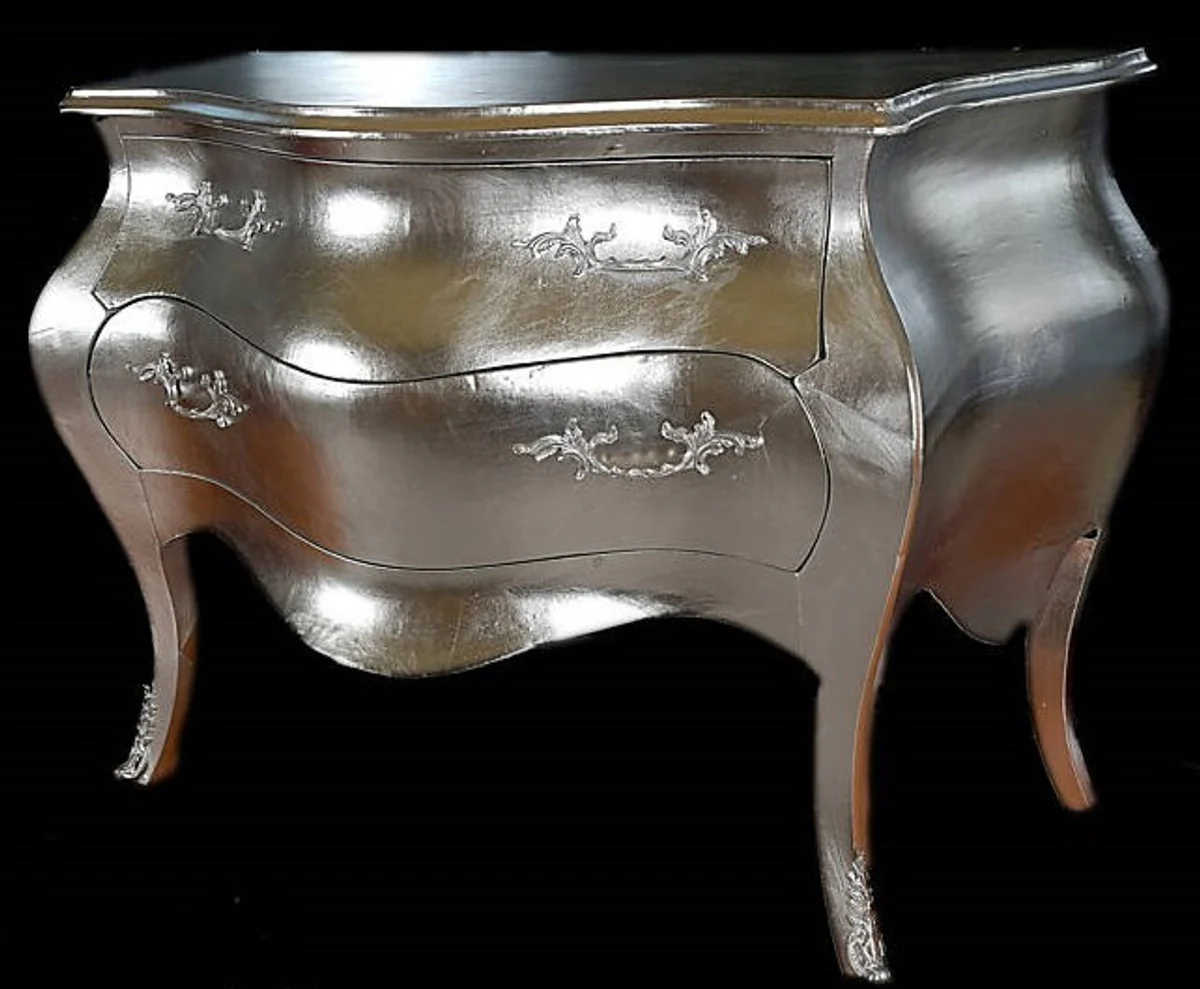 Baroque chest of drawers 120 cm silver - furniture antique style