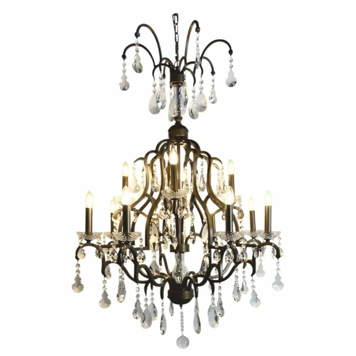 Baroque crystal chandelier gold Ø 95 x H. 135 cm - Baroque lights
