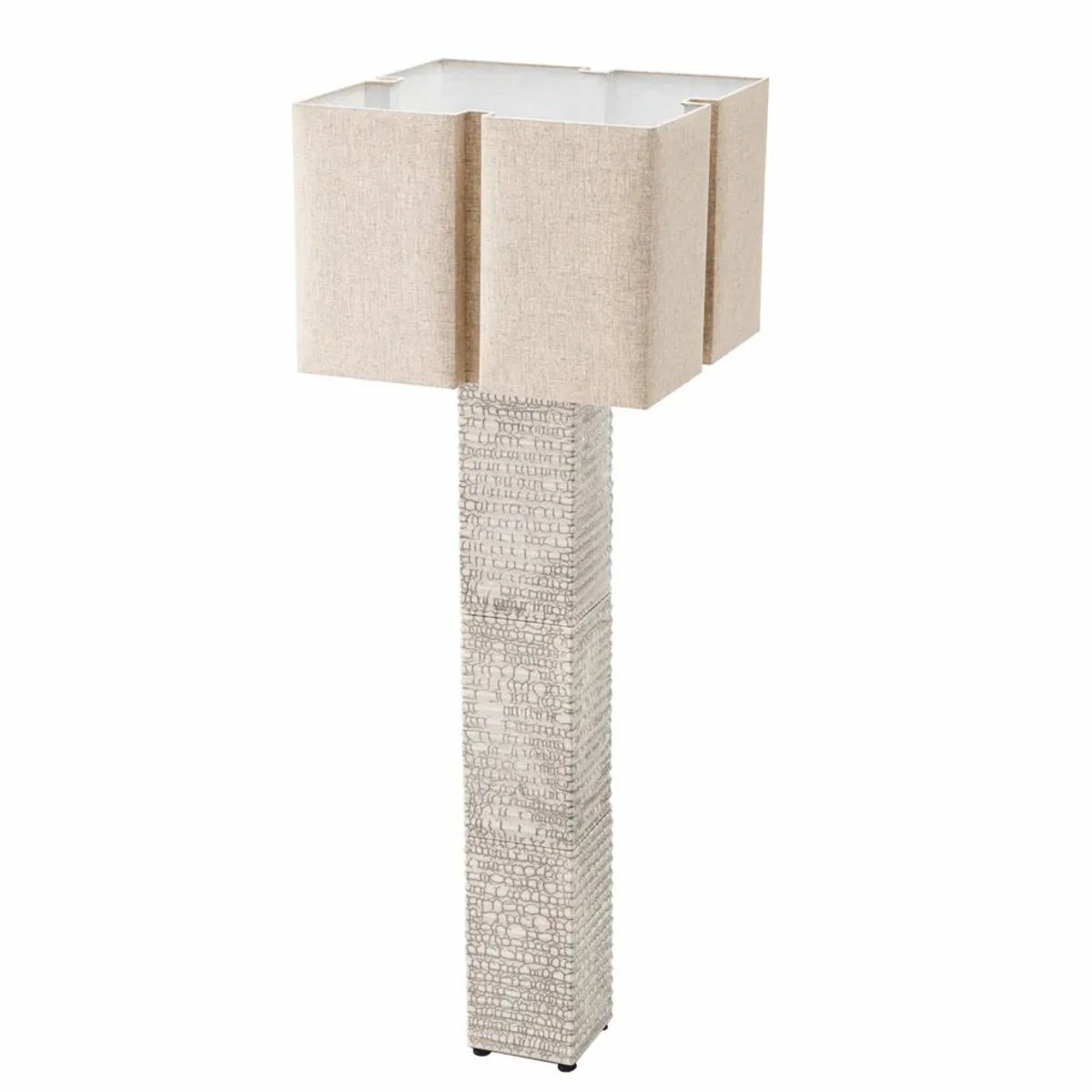 Luxury ceramic floor lamp with lampshade antique white / beige H. 165 cm