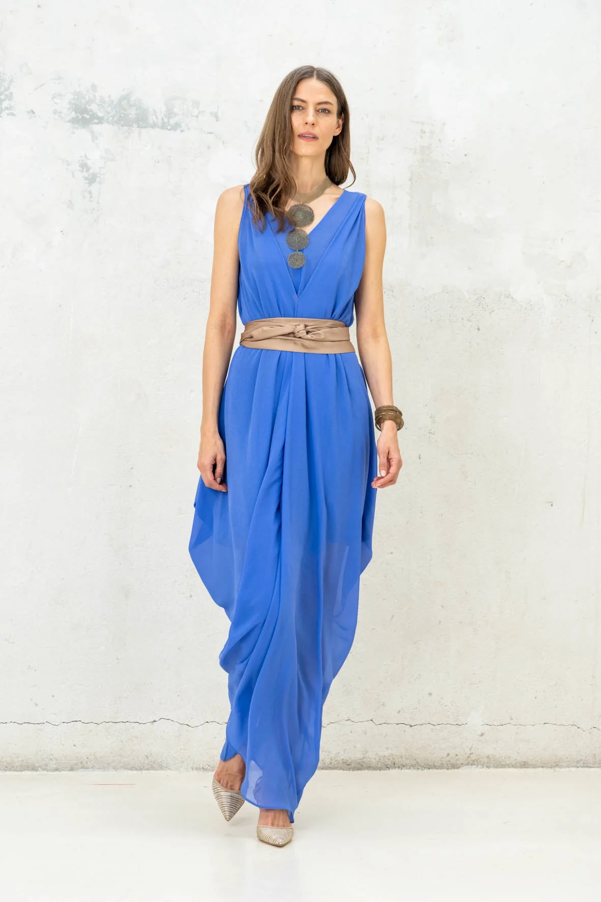 Rivera-Spanien Helena blaues Kleid