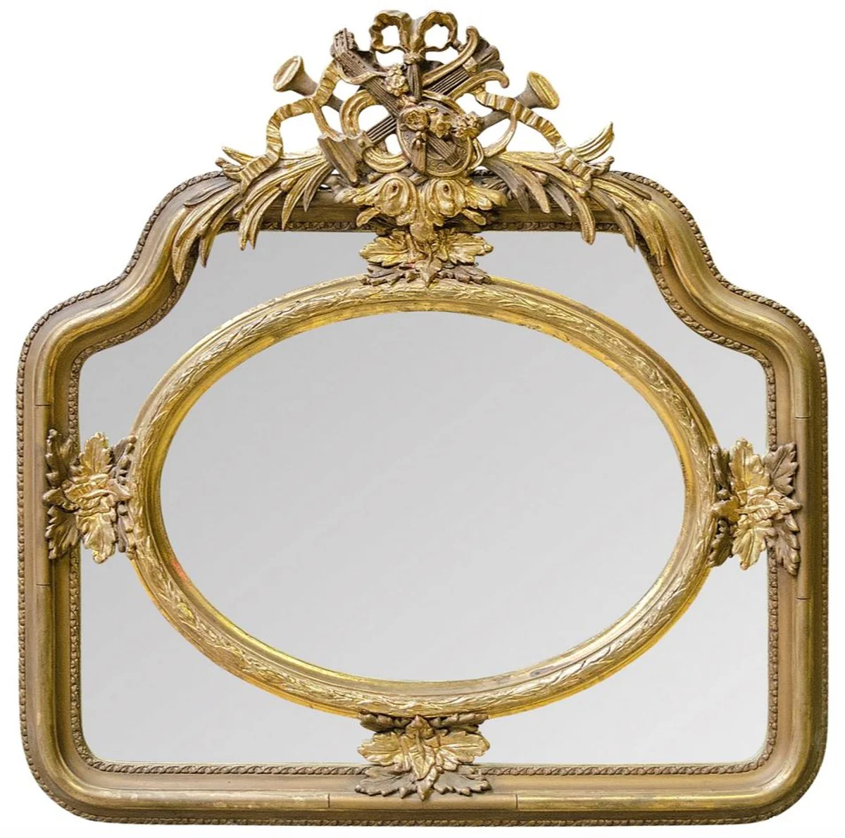 Baroque wall mirror gold 107 x H. 107 cm - noble & magnificent