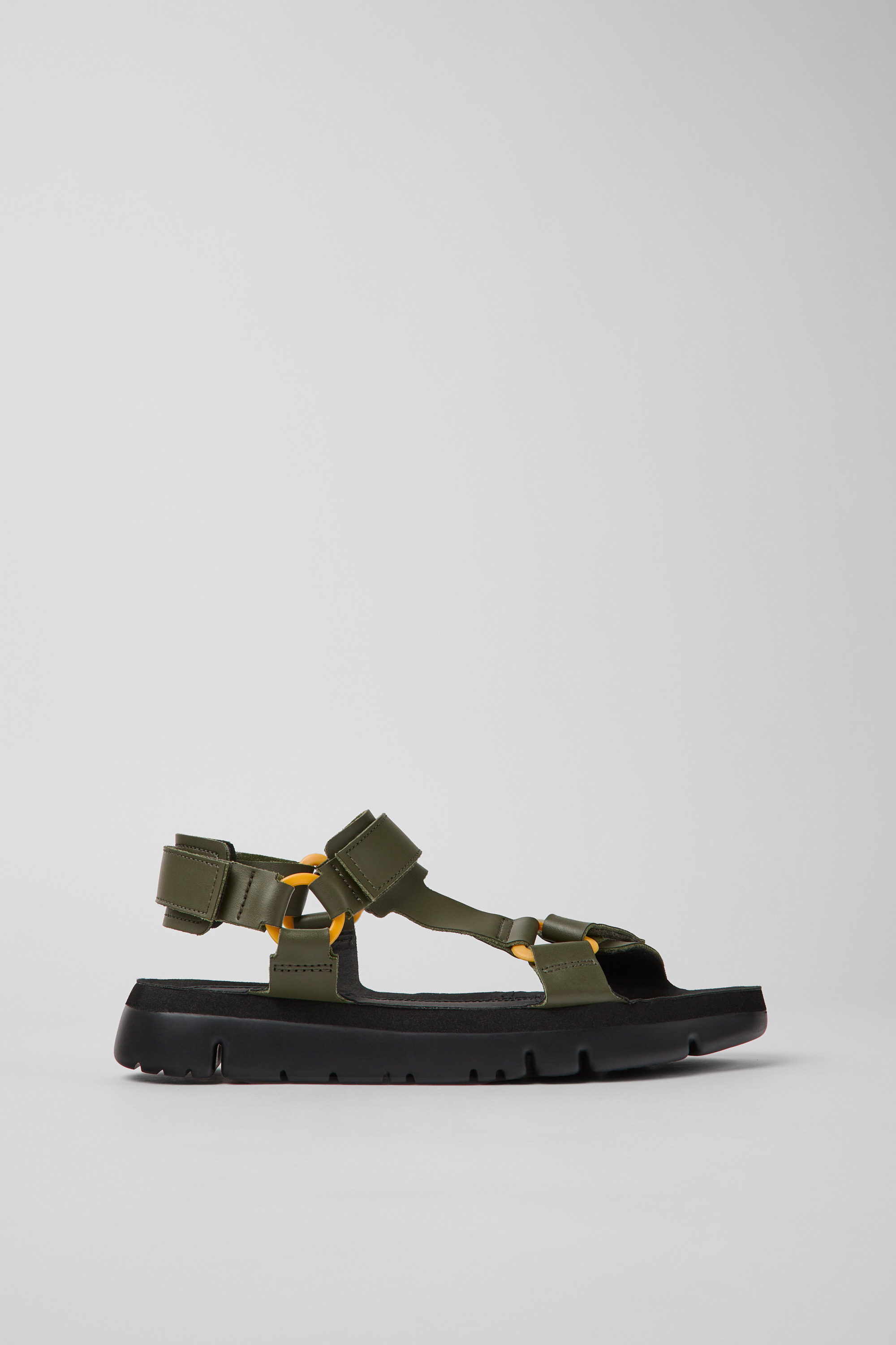 Oruga - Grüne Leder Sandalen für Herren