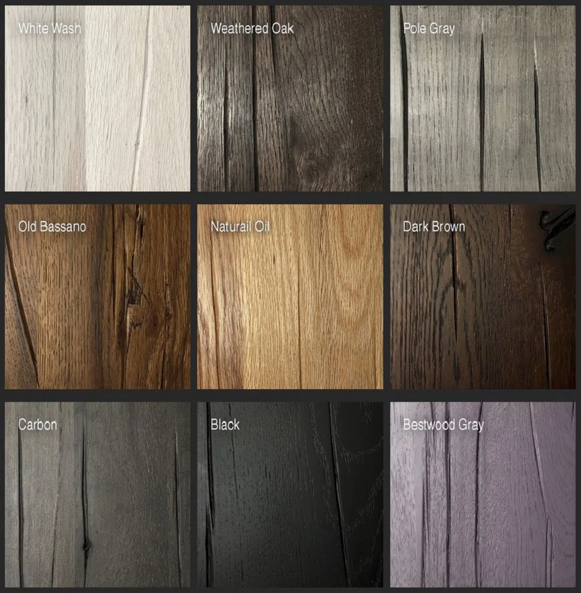 Country Style Dining Table Gray - Various Sizes - Rustic Solid Wood Kitchen Table - Rustic Solid Wood Dining Room Furniture - Country Style Dining Room Furniture