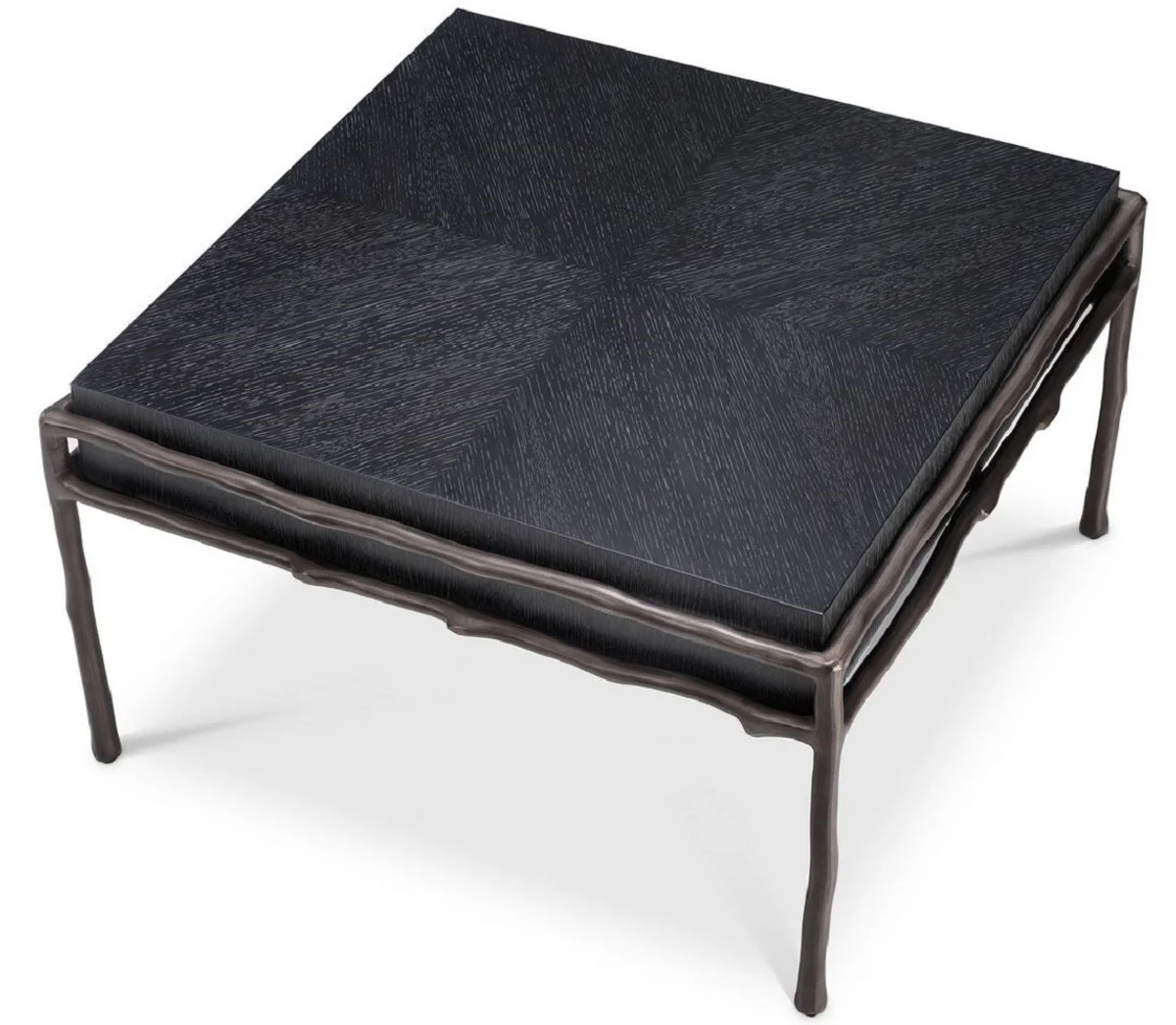 Luxury side table anthracite gray / bronze 65 x 65 x H. 38.5 cm - living room furniture - hotel furniture - luxury collection