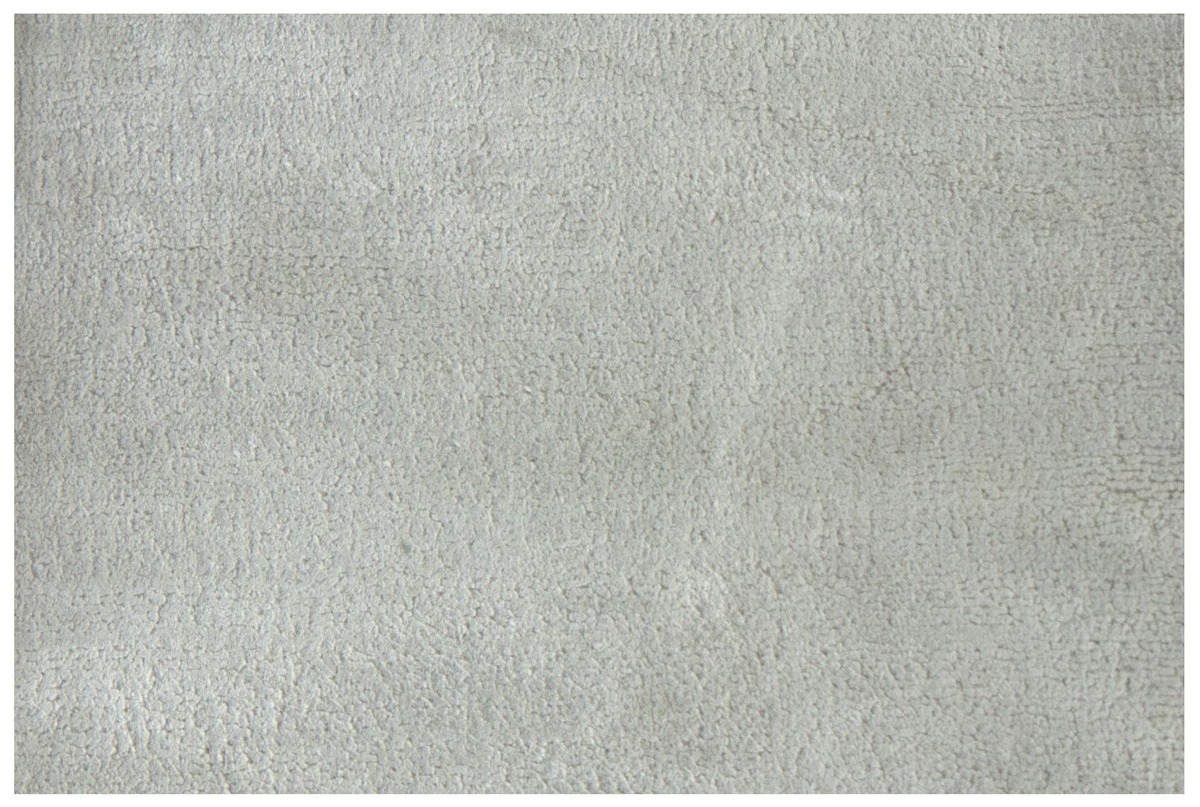 Luxus Wohnzimmer Teppich Silber-Beige 300 x 400 cm - Rechteckiger Viskose Teppich - Luxus Qualität - Wohnzimmer Deko Accessoires