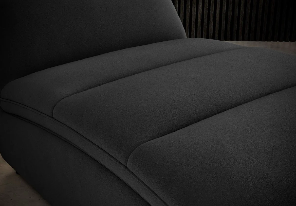 Luxury chaise longue with pillows black 85 x 170 x H. 92 cm - living room lounger - lounger - lounger - living room furniture - luxury furniture