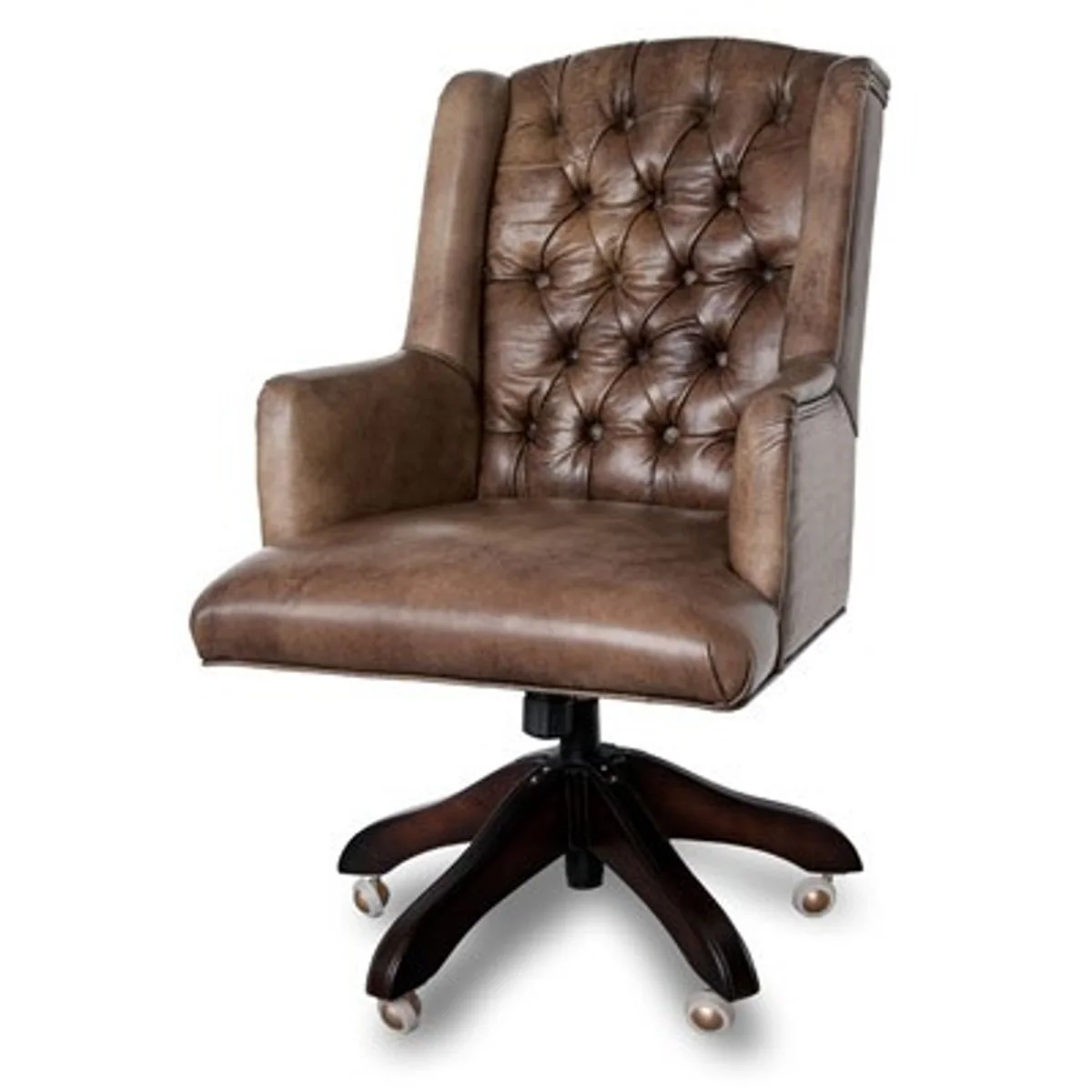 Luxury Genuine Leather Executive Chair Office Chair Medium Brown Swivel Chair Desk Chair - Executive Office