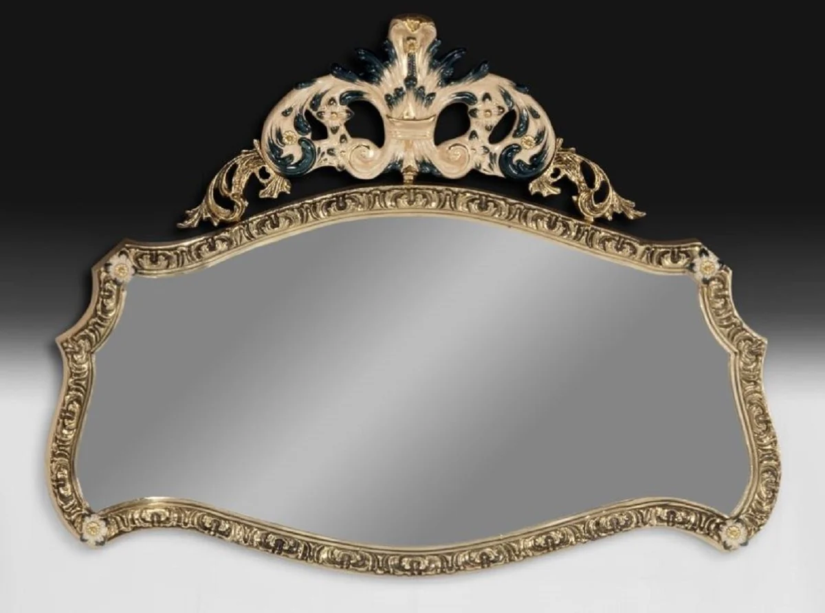 Luxury Baroque Bronze Mirror Gold / Beige / Green 107 cm - Baroque Furniture