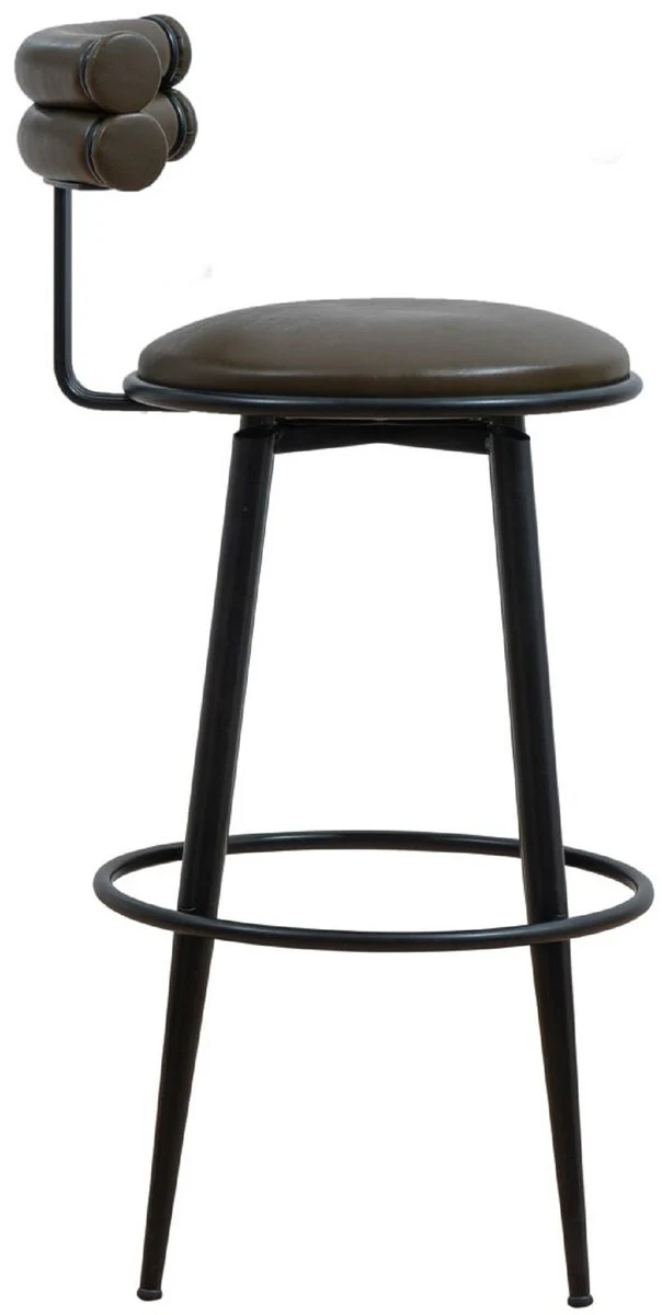 Luxury bar chair dark brown / black H. 98 cm