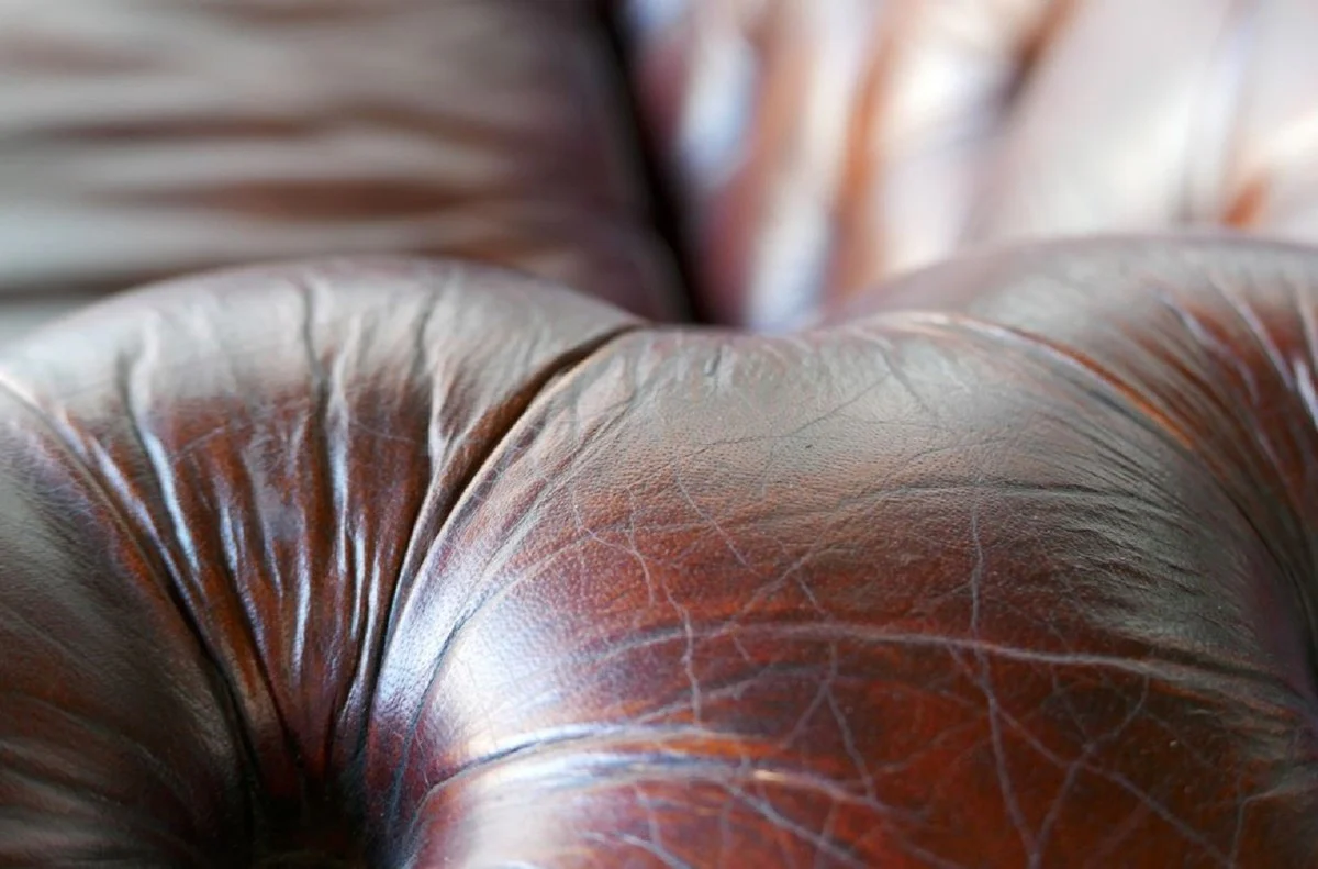 Luxury Chesterfield leather sofa 240 x 100 x H. 80 cm - Various colors - Real leather living room sofa - Chesterfield living room furniture