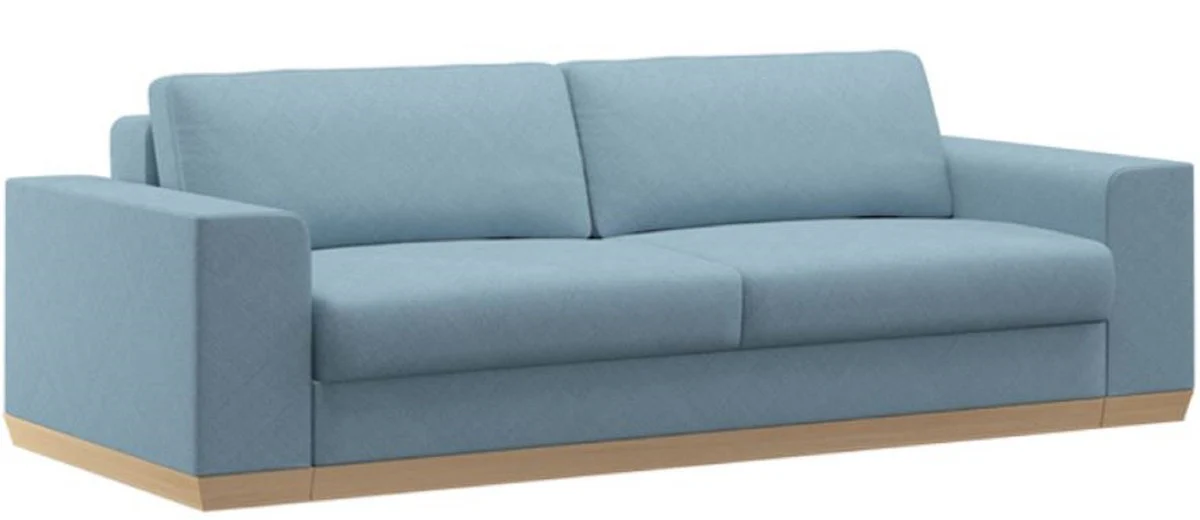 Sofa bed light blue / natural colors 240 x 100 x H. 80 cm - Modern living room sofa - Living room furniture