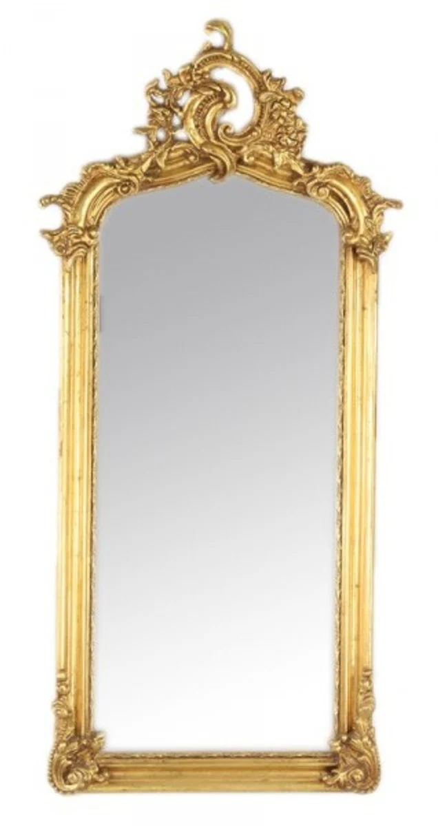 Luxury Baroque wall mirror gold 120 x 55 cm - solid and heavy - antique style mirror