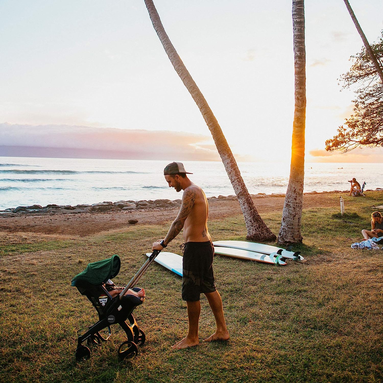 Kindersitz und Verriegelungsbasis – nach hinten gerichtet, Autositz zum Kinderwagen in Sekundenschnelle – US-Version, Nitro Black
