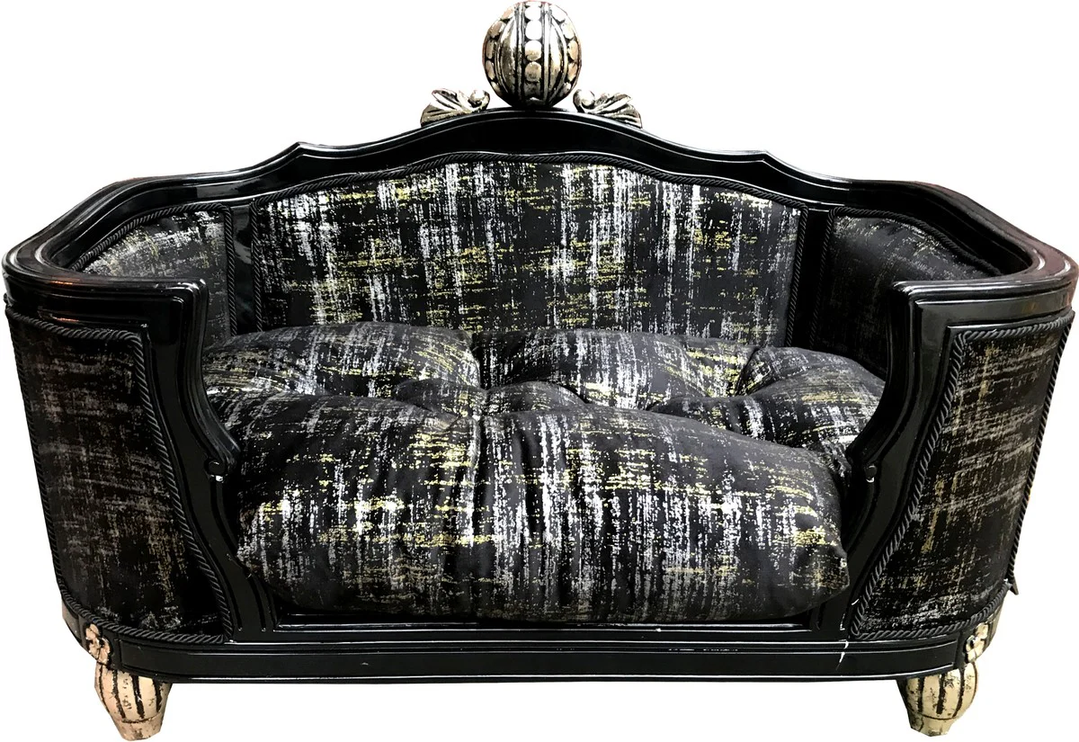 Pompöös by Luxury Baroque Dog & Cat Bed Deluxe Black Pattern by Harald Glööckler