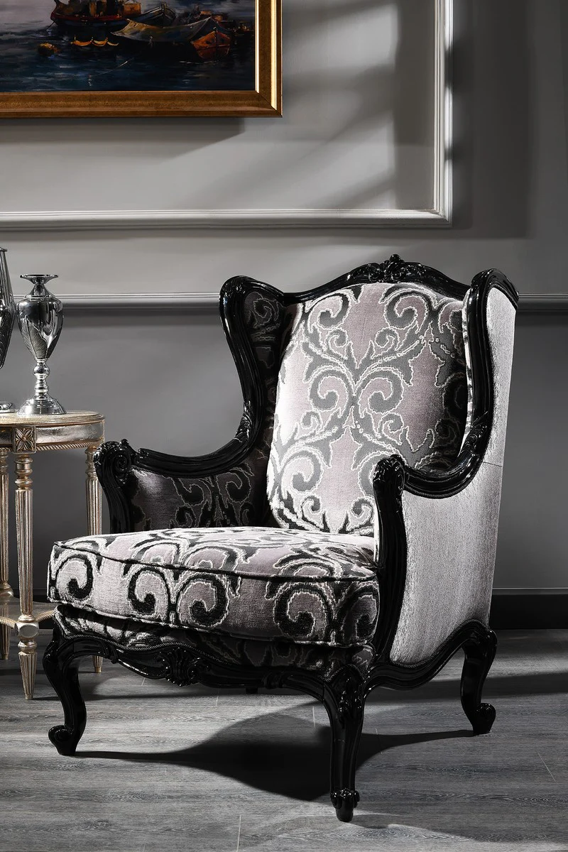 Luxury Baroque Living Room Set - 2 Sofas & 2 Armchairs & 1 Coffee Table - Living Room Furniture in Baroque Style - Noble & Magnificent - Luxury Quality - Made in Italy