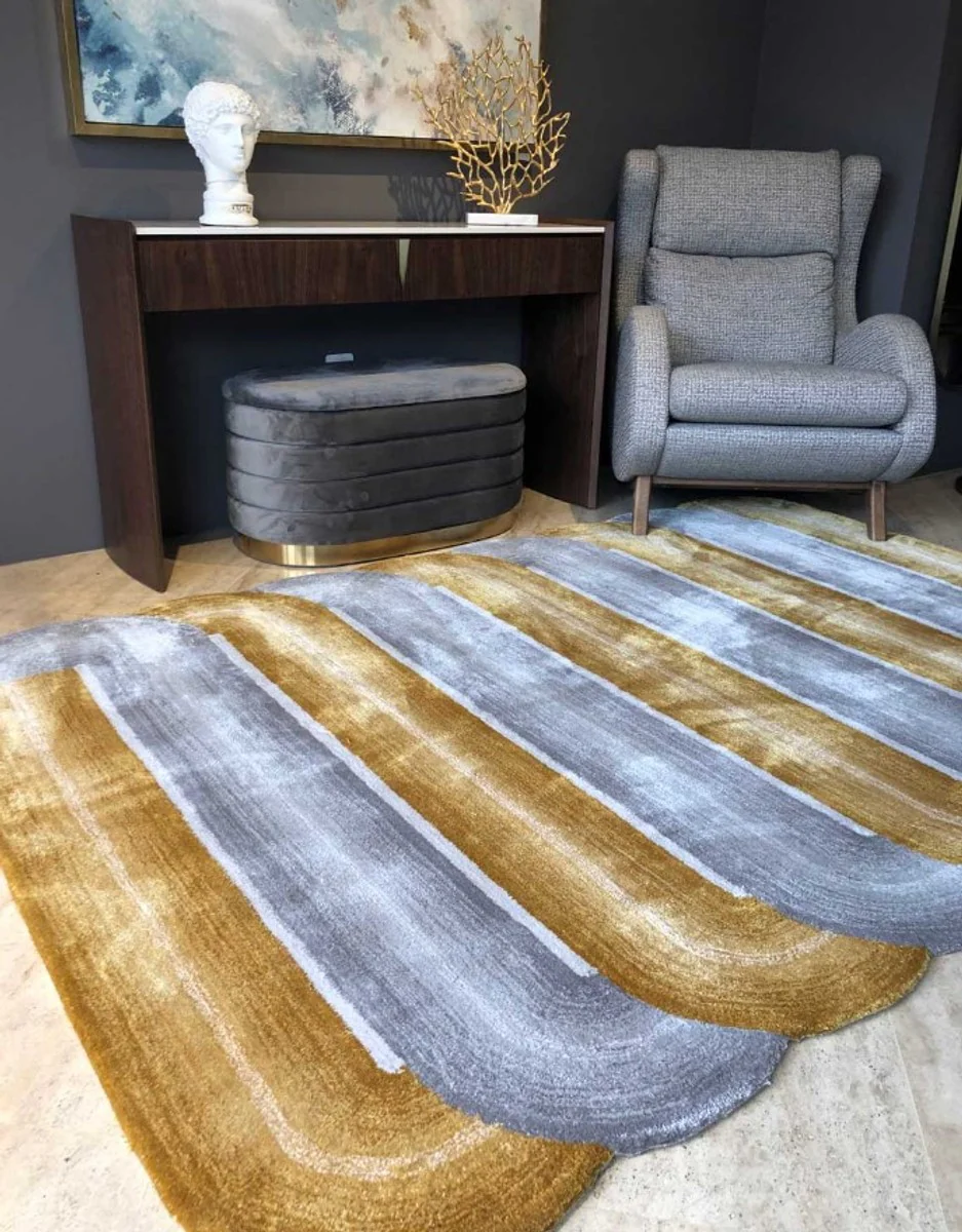 Luxury Rug Multicolored 160 x 230 cm - Rectangular Wavy Living Room Rug - Bedroom Rug - Luxury Interior - Luxury Rug