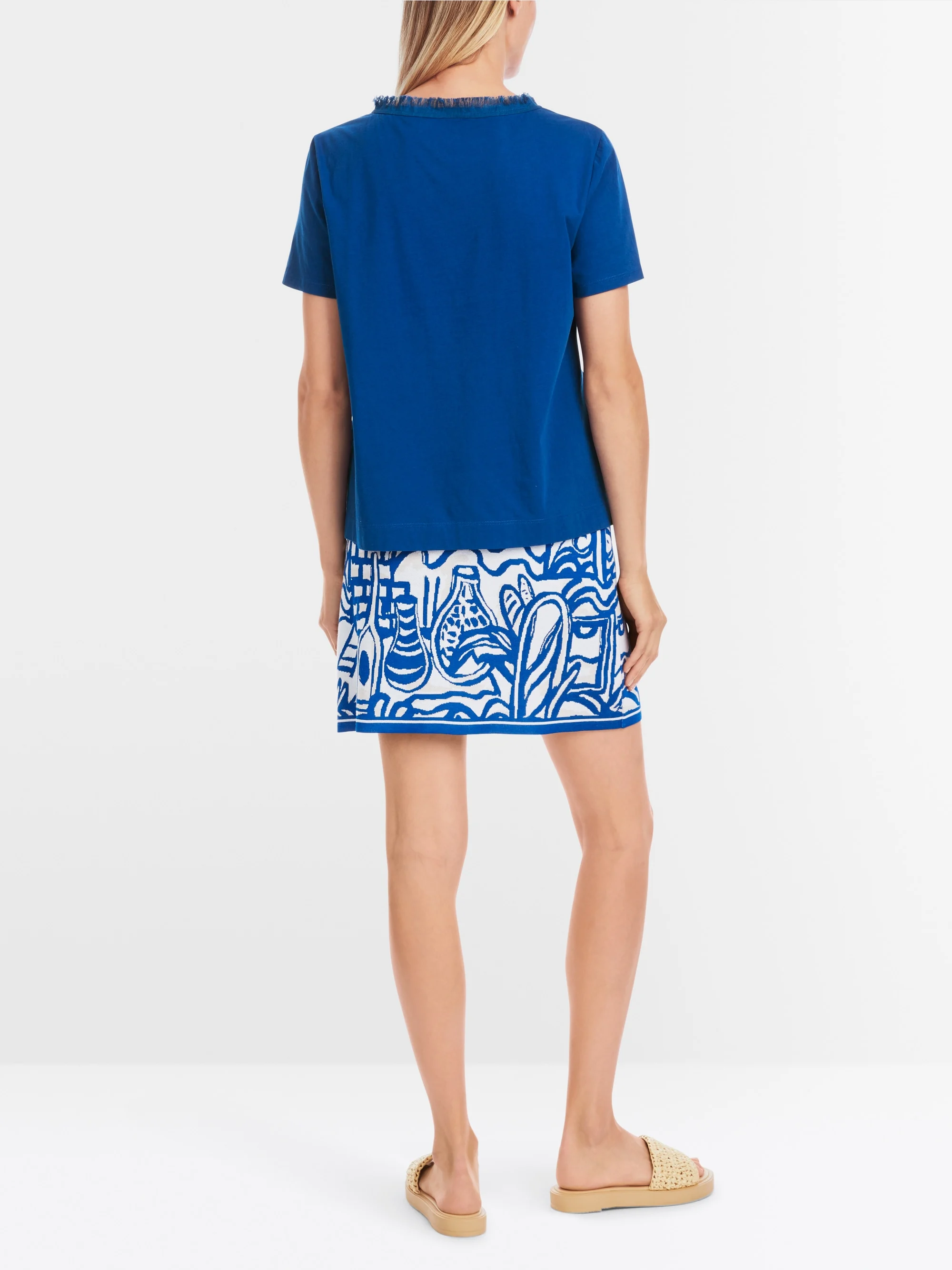 Marc-Cain Luftiges T-Shirt mit Leinen