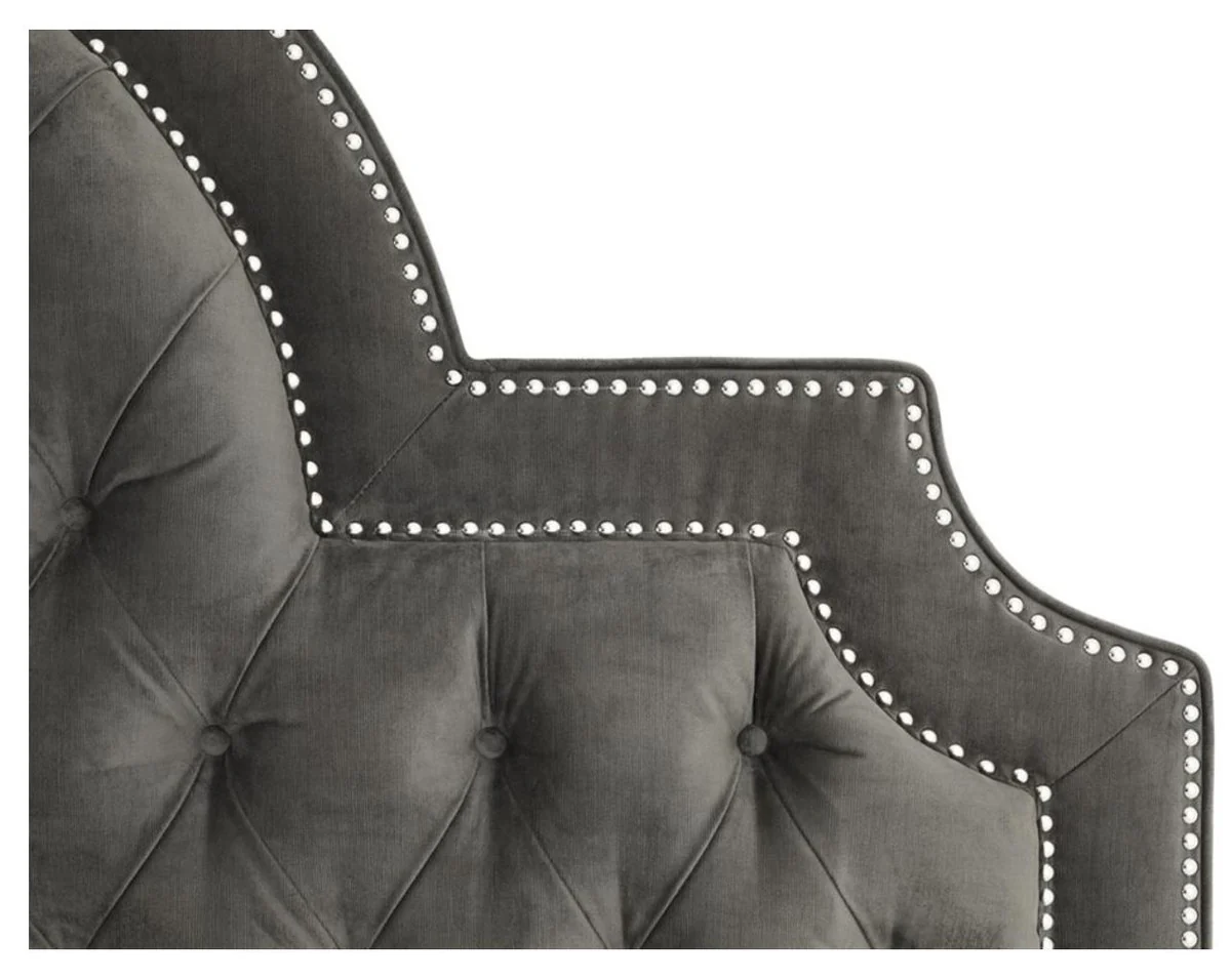 Bed headboard in dark gray 199 x H. 179 cm - luxury bedroom furniture