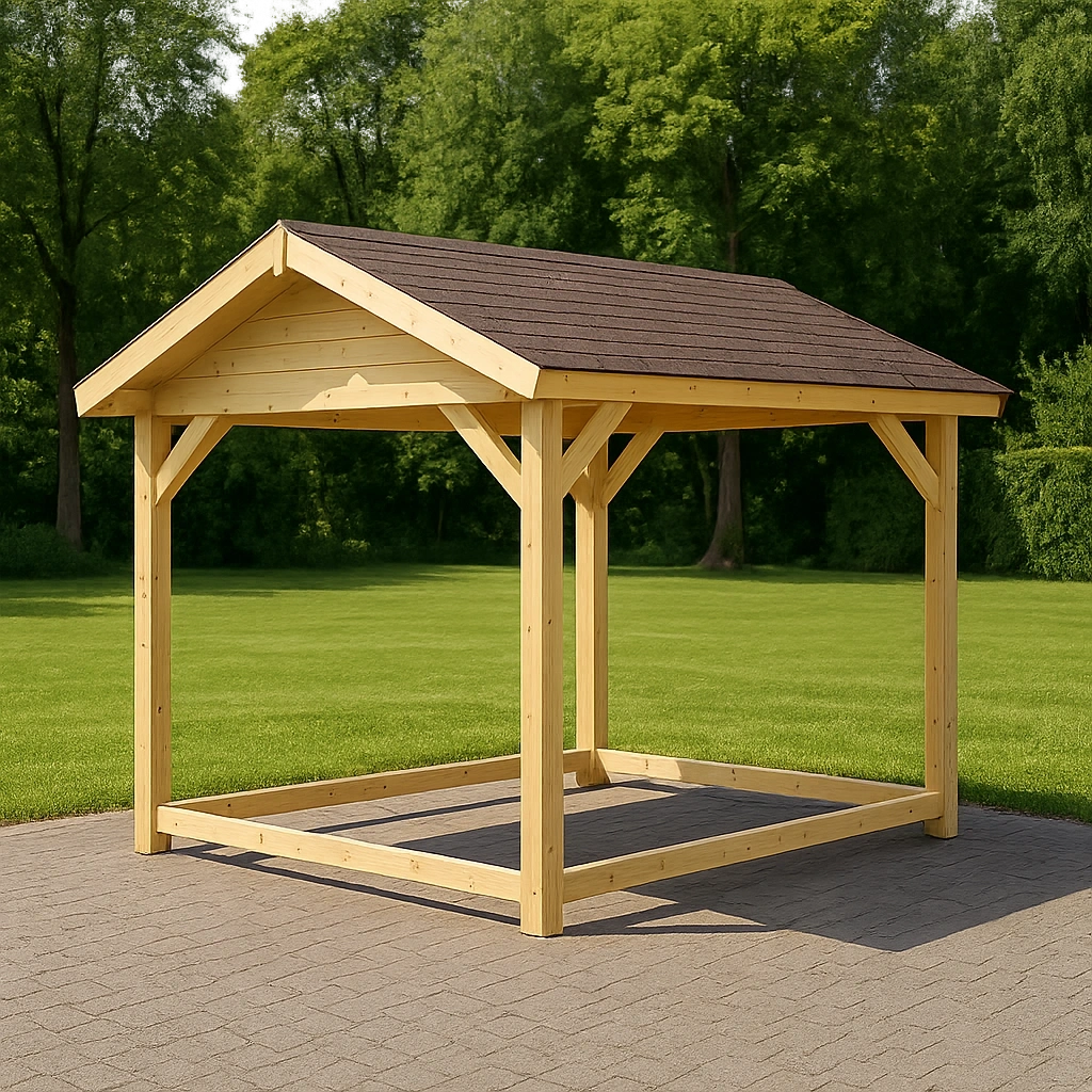 Gartenpergola, offene Konstruktion, Naturholzfarbe, für den Außenbereich, 300×250×270 cm - jAjHwrf520mO