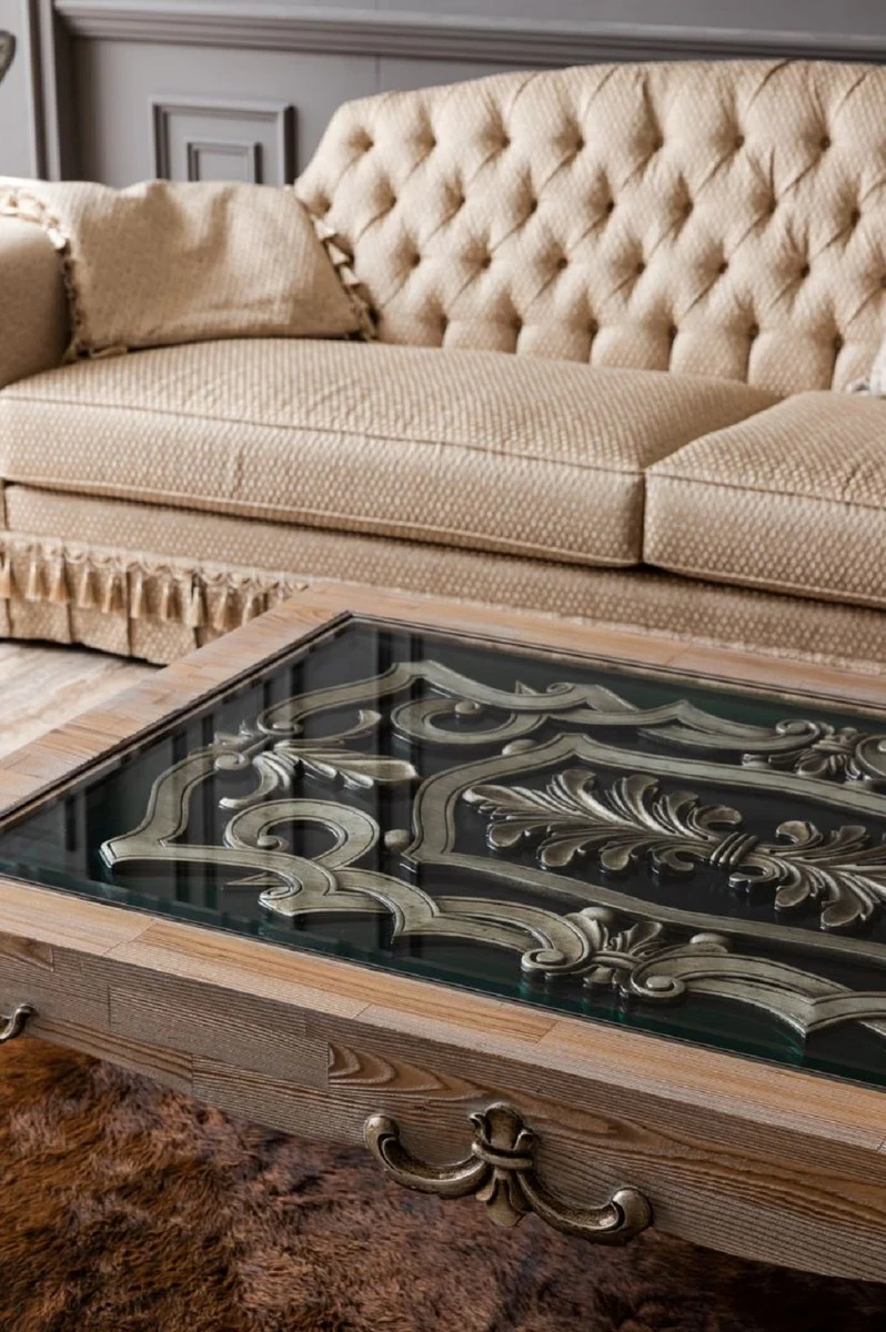 Luxury Baroque Sofa Gold - Handmade Living Room Sofa in Baroque Style - Baroque Living Room Furniture