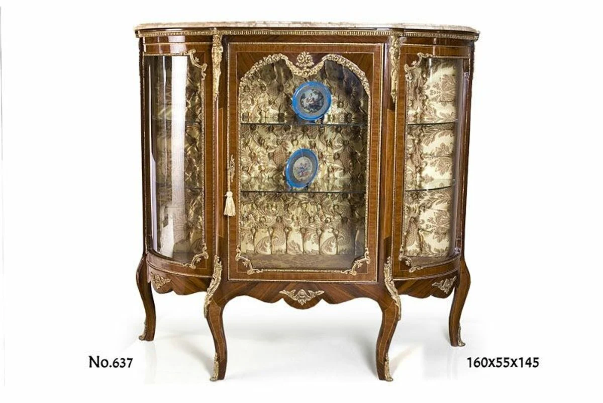 Baroque display cabinet 160 x 55 x H. 145 cm - living room furniture