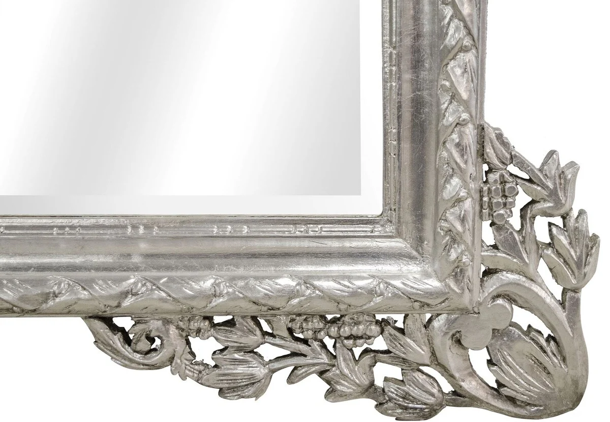 Baroque wall mirror silver 190 x H. 155 cm - living room mirror in baroque style