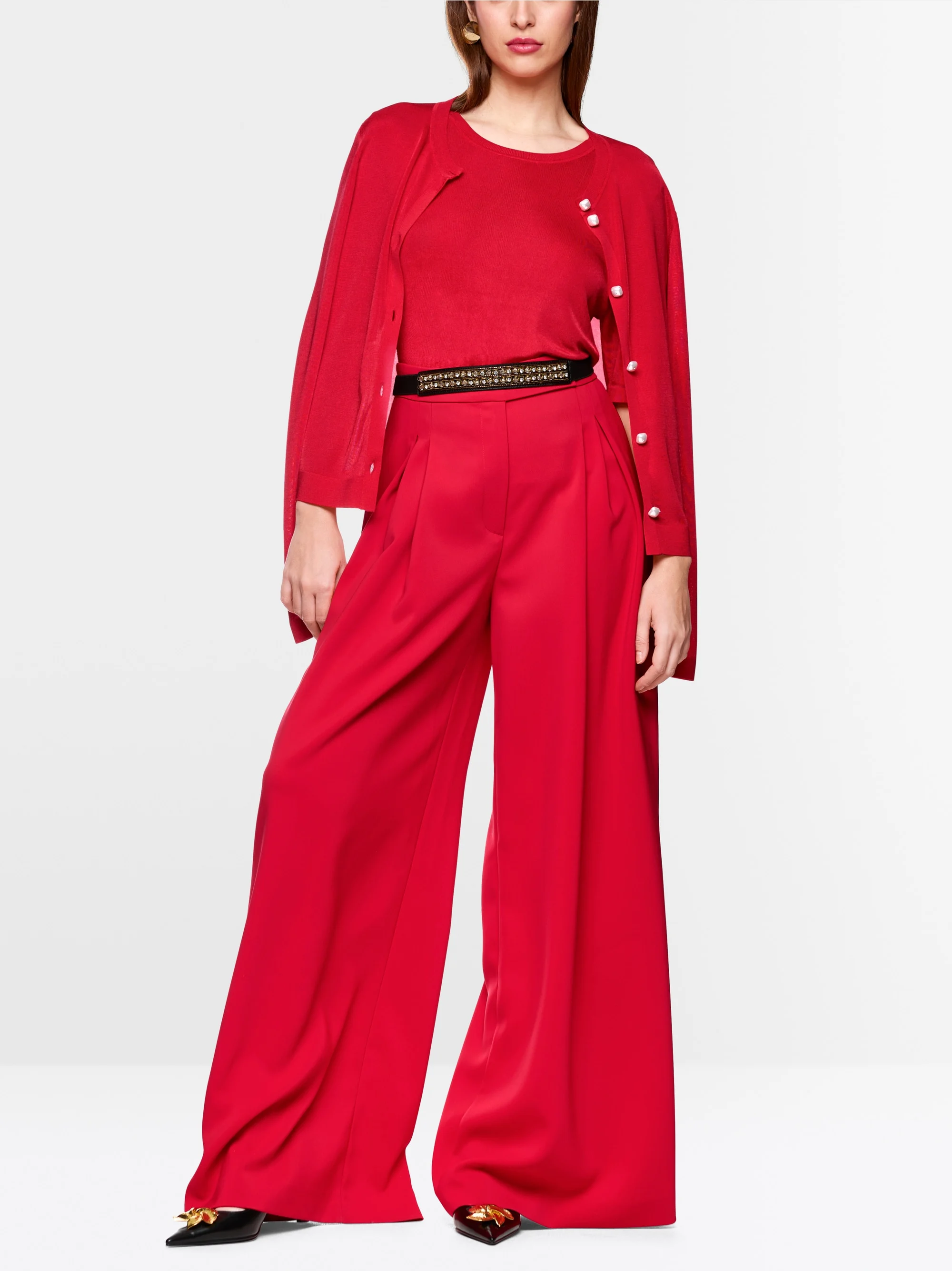 Marc-Cain Kurzer Pullover mit Rundhalsausschnitt