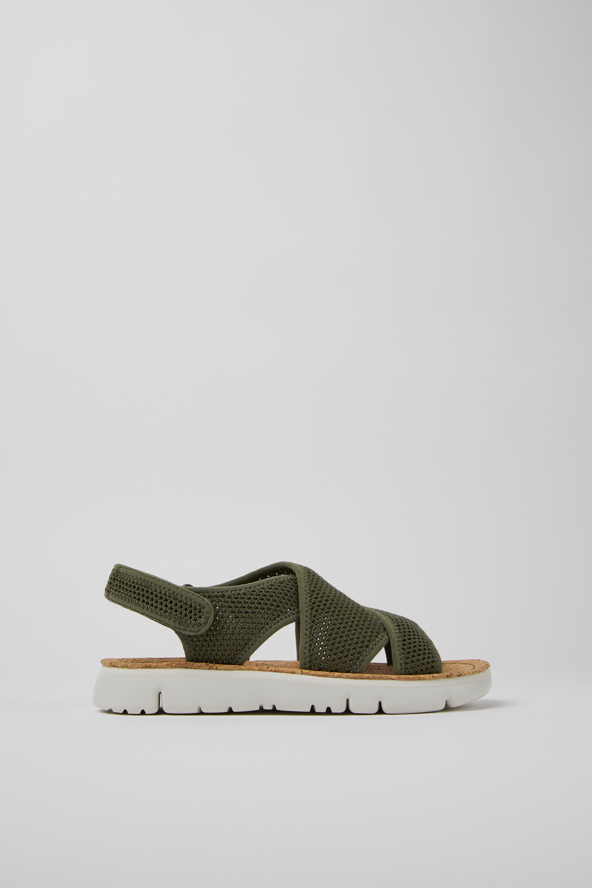 Oruga - Grüne textile Sandalen für Damen