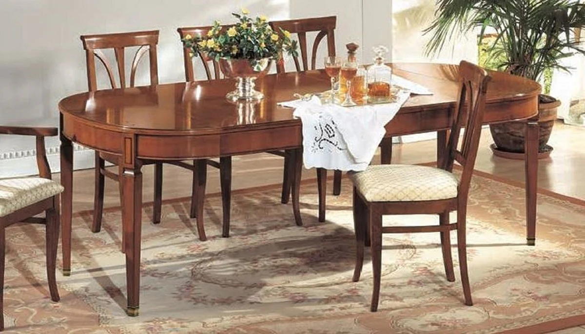 Luxury Biedermeier Dining Room Set Dark Brown - Made in Italy