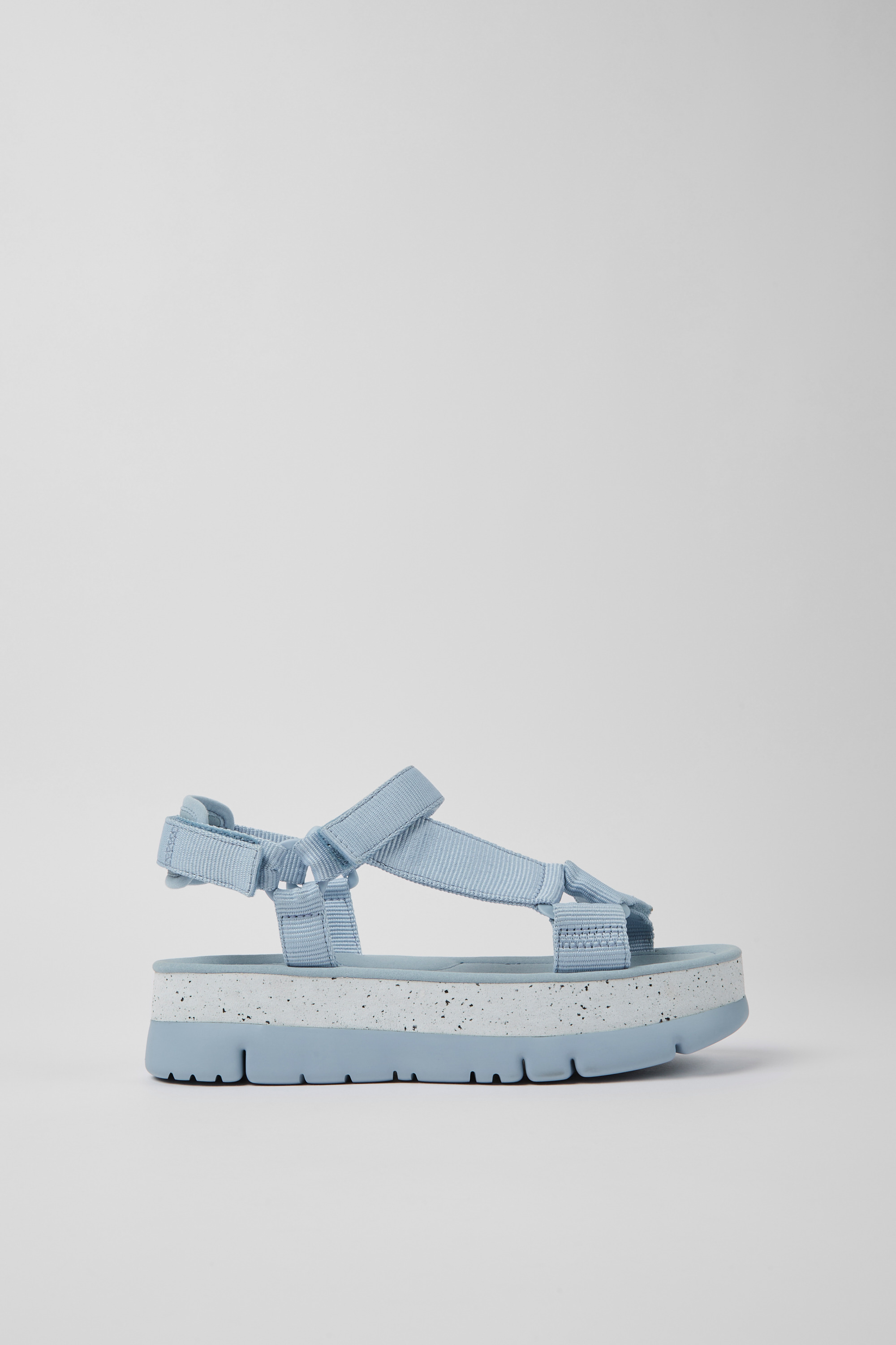 Oruga Up - Blaue textile Sandalen für Damen