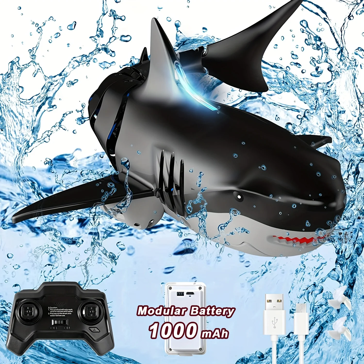 Lustiges und wasserdichtes ferngesteuertes Hai-Poolspielzeug – perfektes Geschenk für Jungen und Mädchen im Alter von 6–12 Jahren.